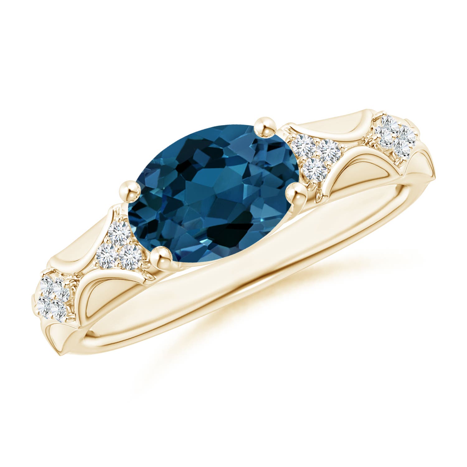 AAA - London Blue Topaz / 2.33 CT / 14 KT Yellow Gold