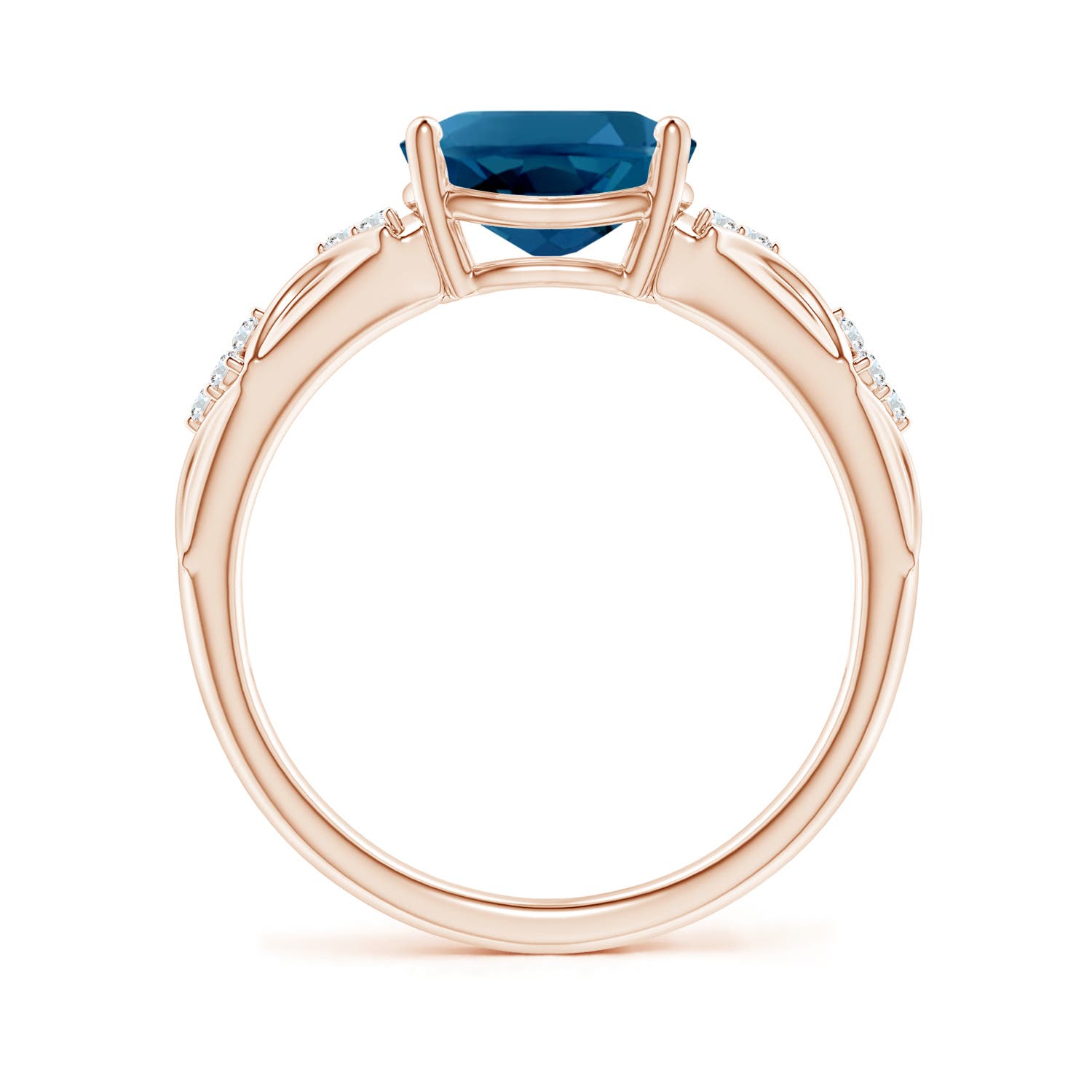 AAAA - London Blue Topaz / 2.33 CT / 14 KT Rose Gold