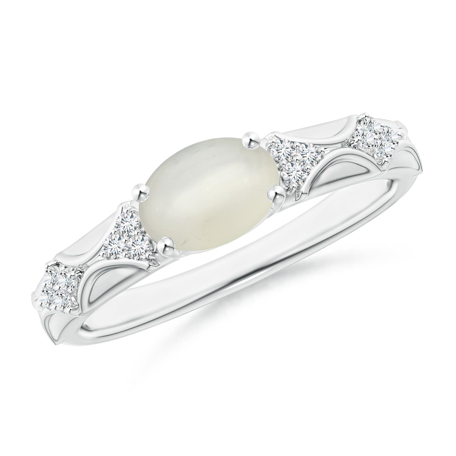 AAA - Moonstone / 1.17 CT / 14 KT White Gold