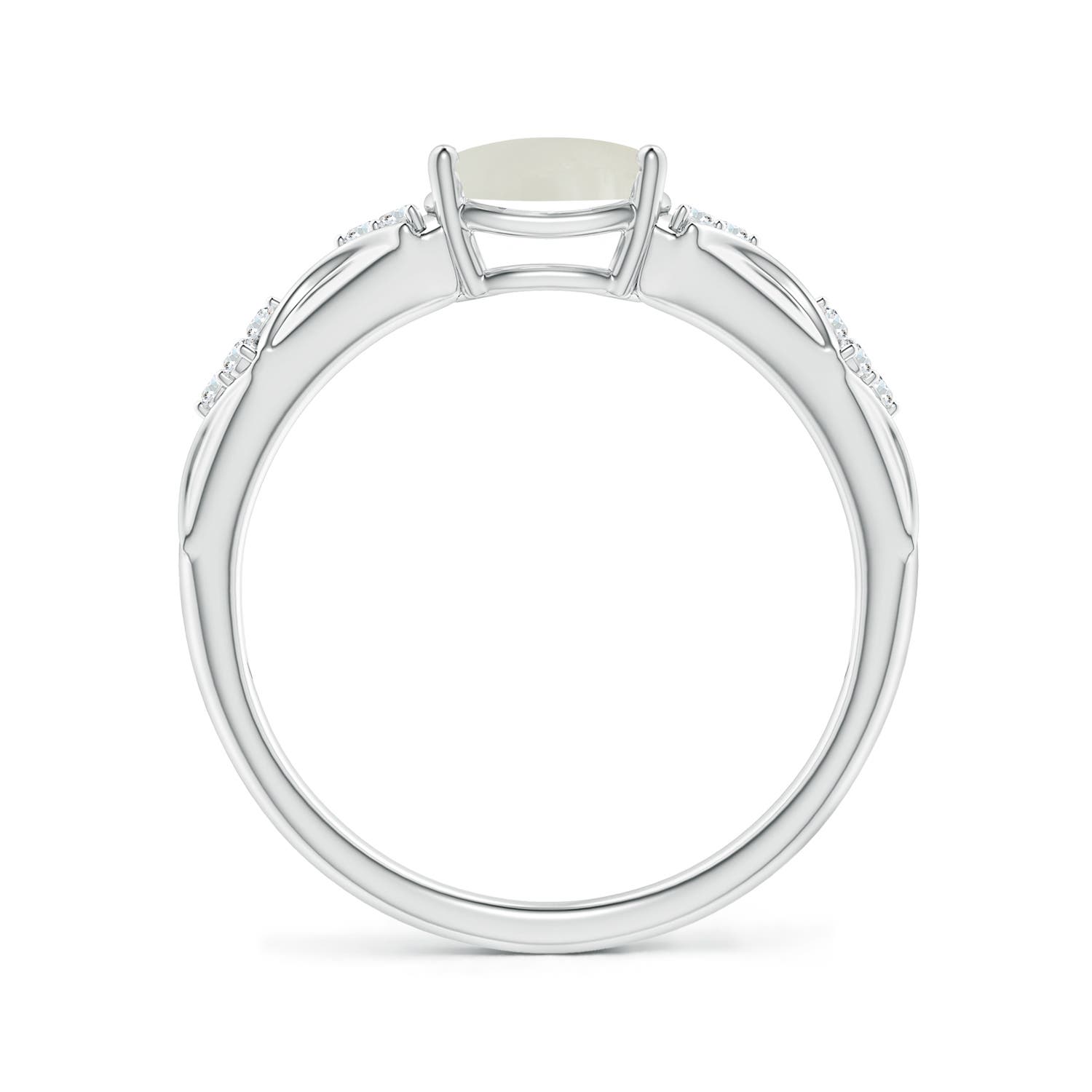 AAAA - Moonstone / 1.17 CT / 14 KT White Gold