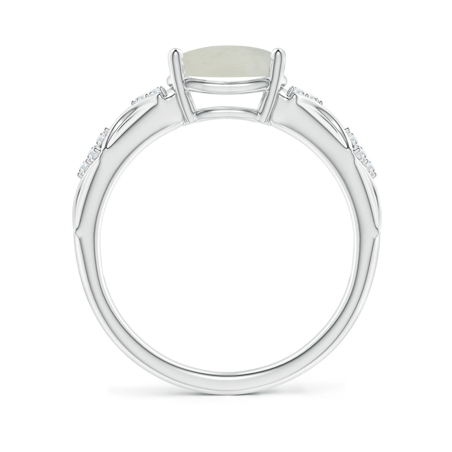 A - Moonstone / 1.78 CT / 14 KT White Gold