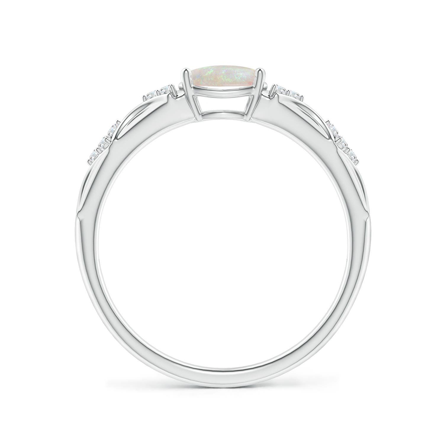 AA - Opal / 0.49 CT / 14 KT White Gold