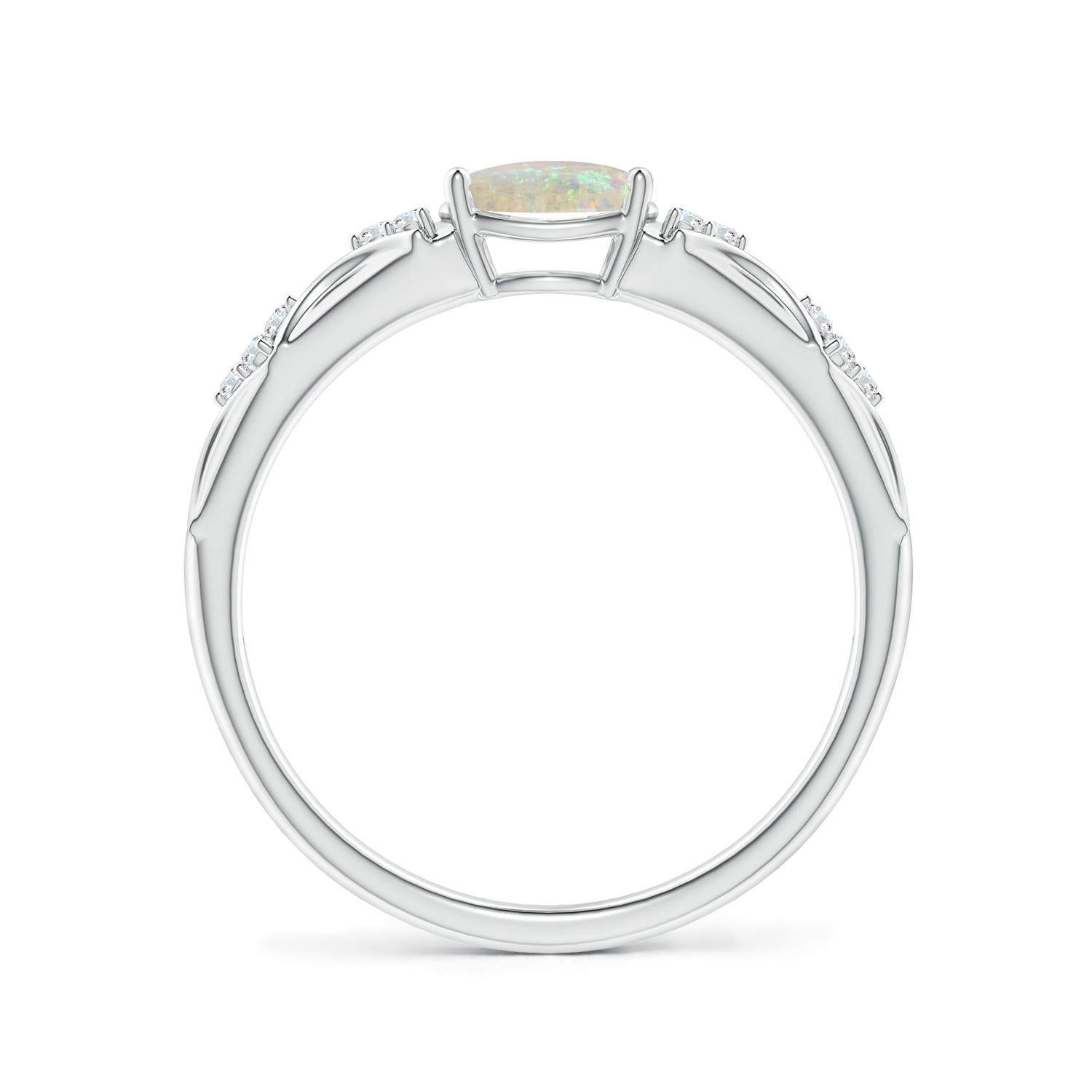 AAA - Opal / 0.49 CT / 14 KT White Gold