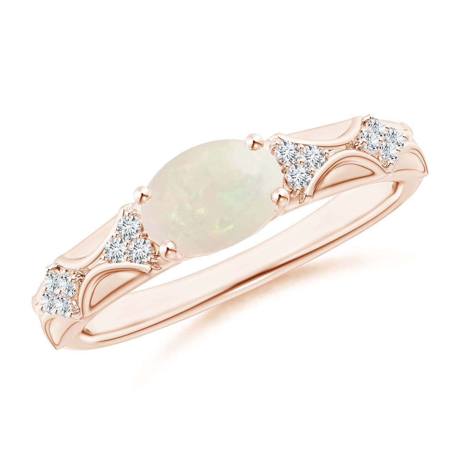 A - Opal / 0.87 CT / 14 KT Rose Gold