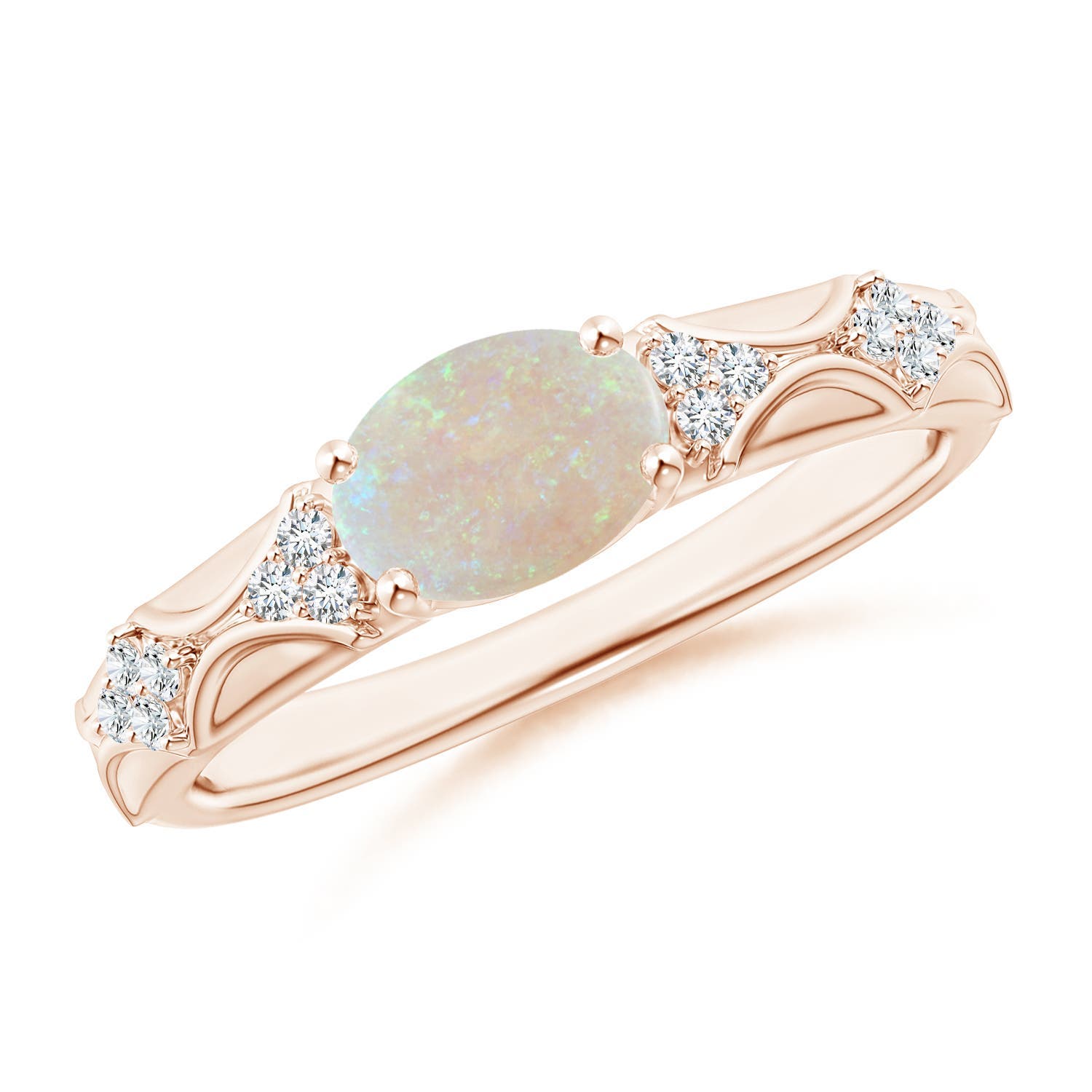 AA - Opal / 0.87 CT / 14 KT Rose Gold