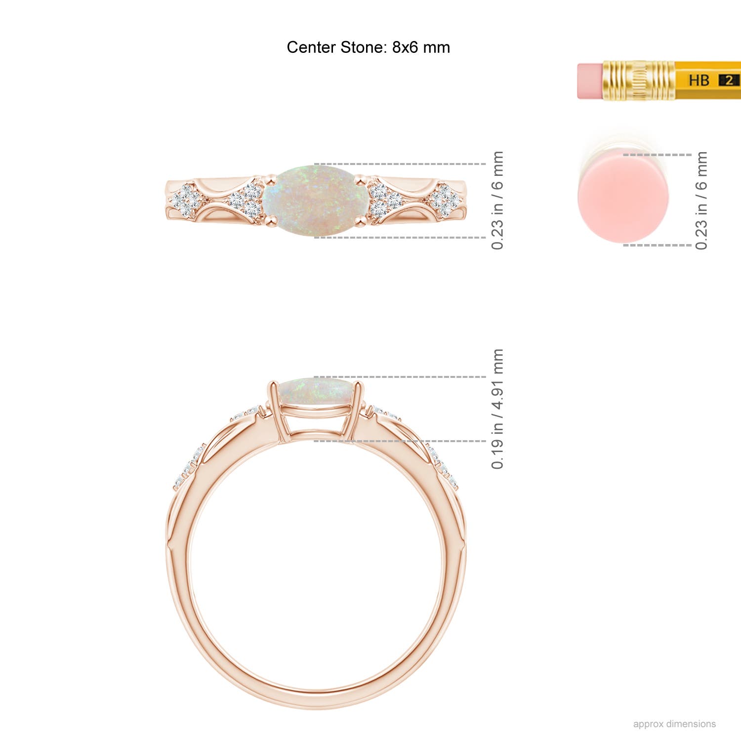 AA - Opal / 0.87 CT / 14 KT Rose Gold