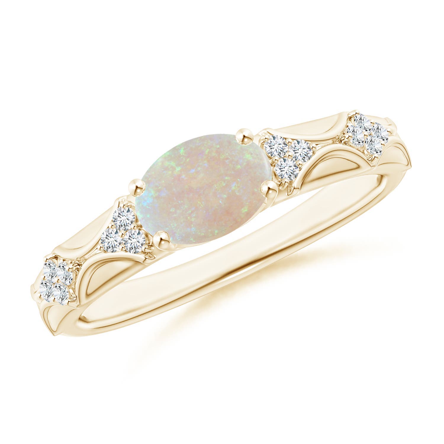 AA - Opal / 0.87 CT / 14 KT Yellow Gold