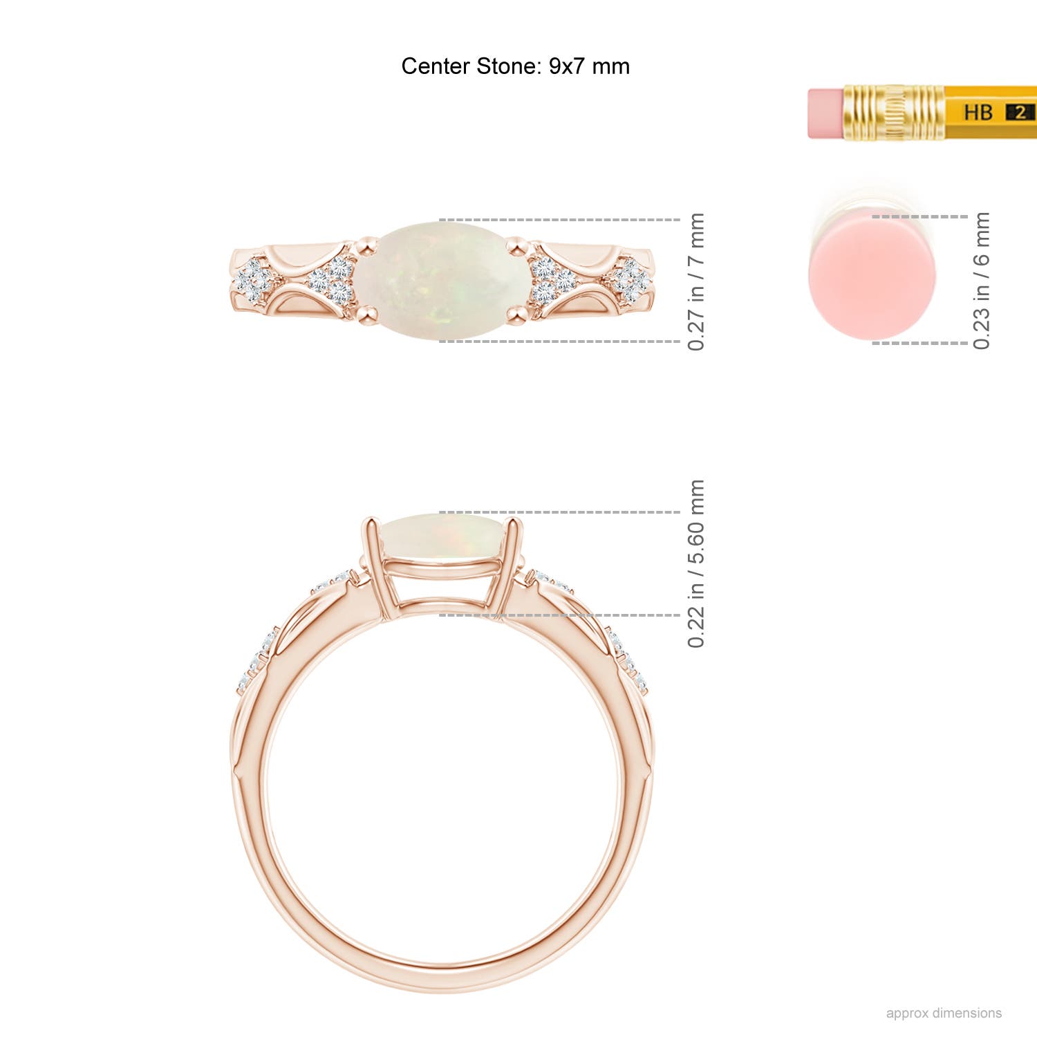 A - Opal / 1.18 CT / 14 KT Rose Gold