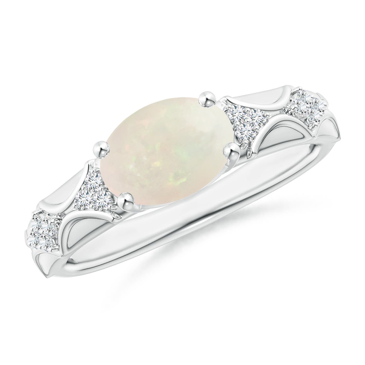 A - Opal / 1.18 CT / 14 KT White Gold