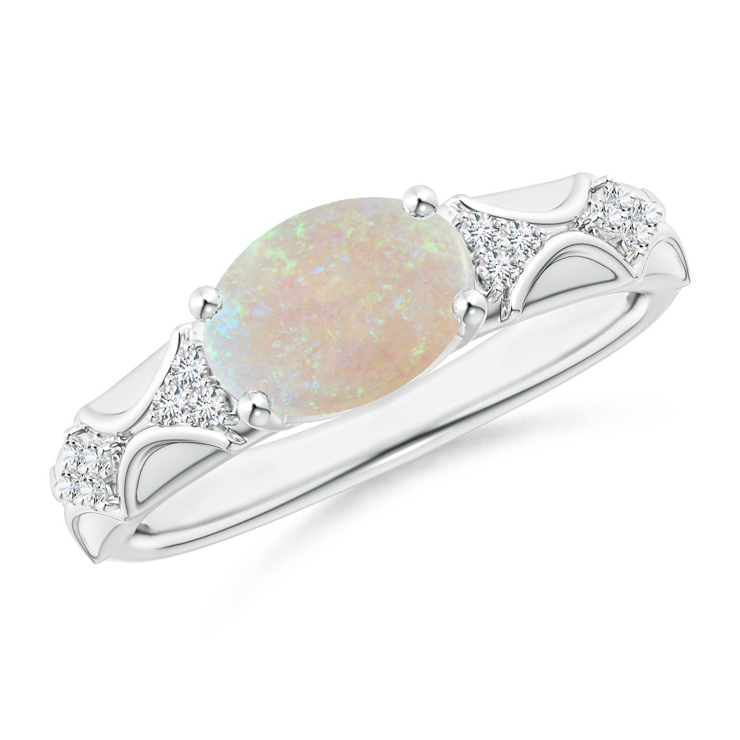 AA - Opal / 1.18 CT / 14 KT White Gold