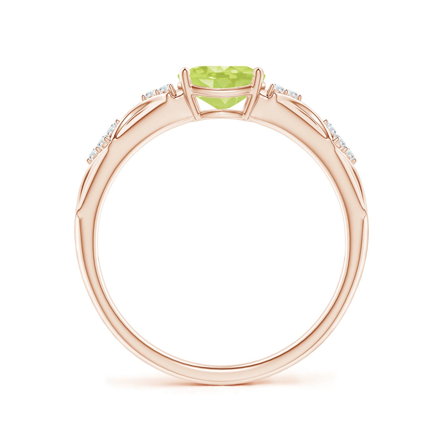 A - Peridot / 0.89 CT / 14 KT Rose Gold