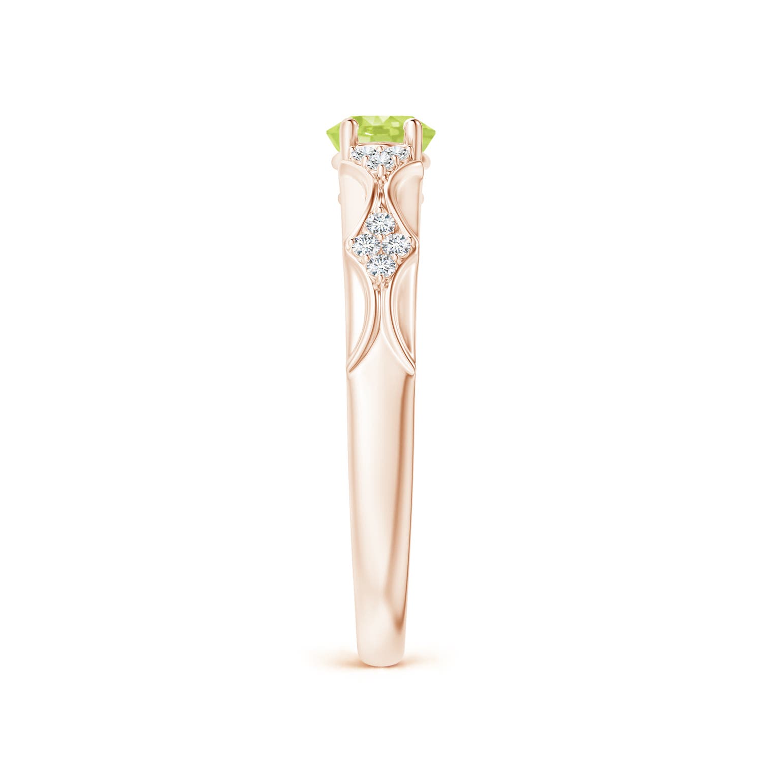 A - Peridot / 0.89 CT / 14 KT Rose Gold