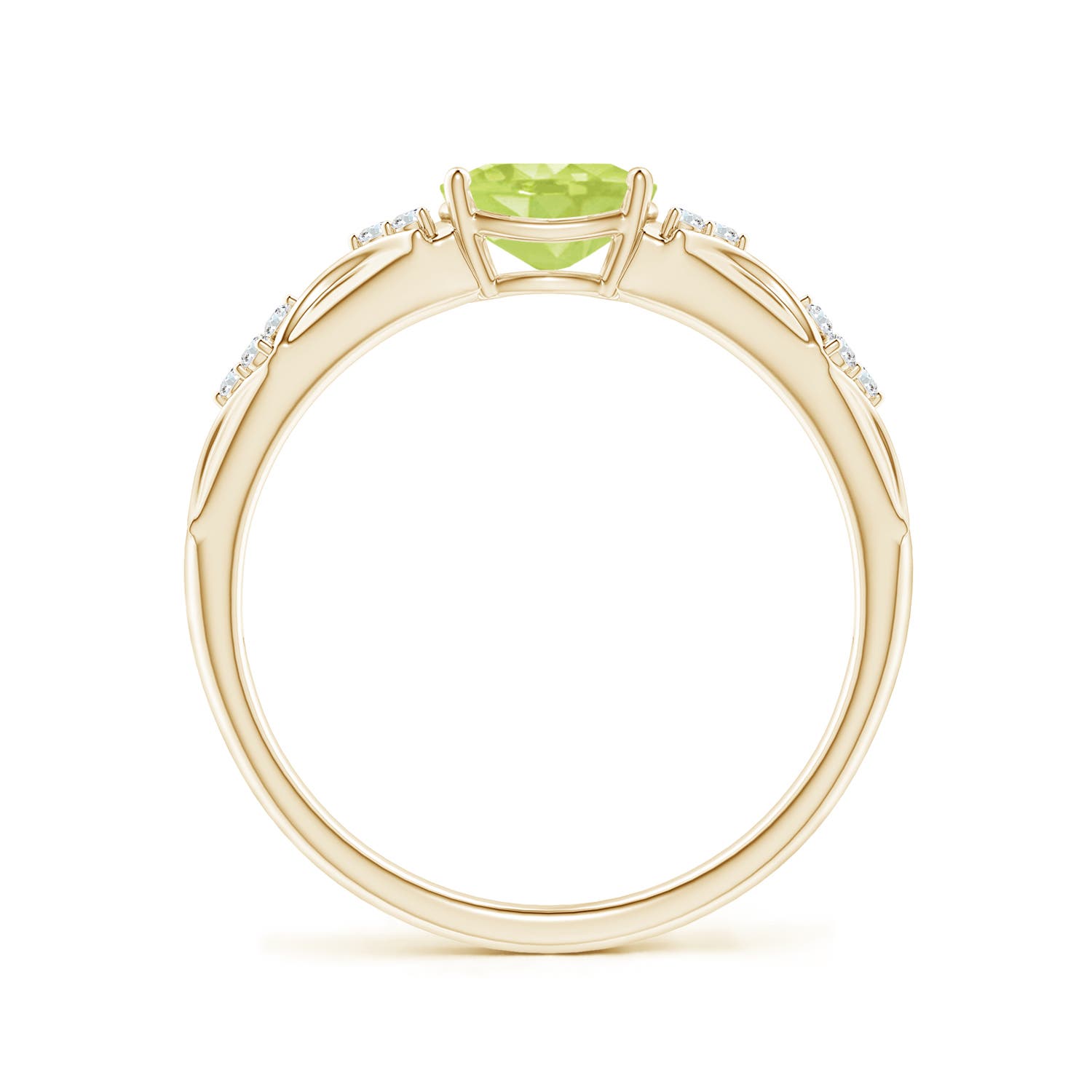 A - Peridot / 0.89 CT / 14 KT Yellow Gold