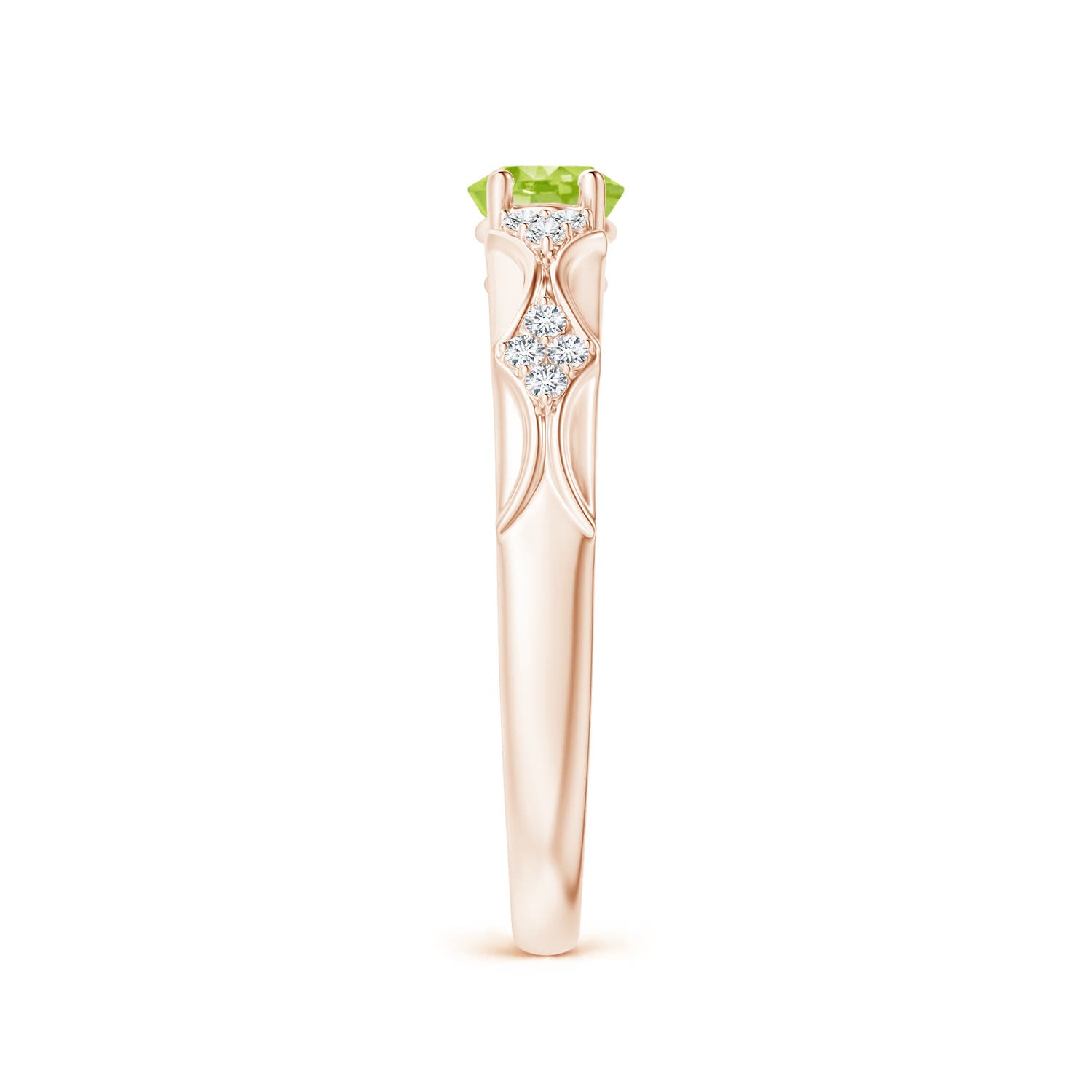 AA - Peridot / 0.89 CT / 14 KT Rose Gold