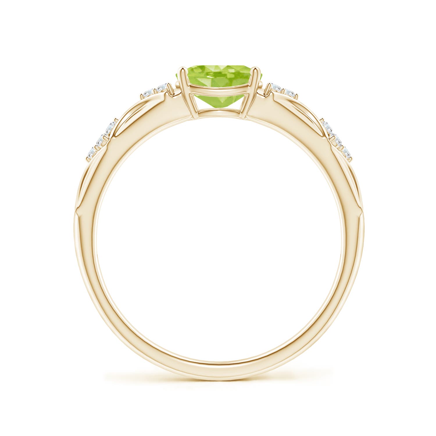 AA - Peridot / 0.89 CT / 14 KT Yellow Gold