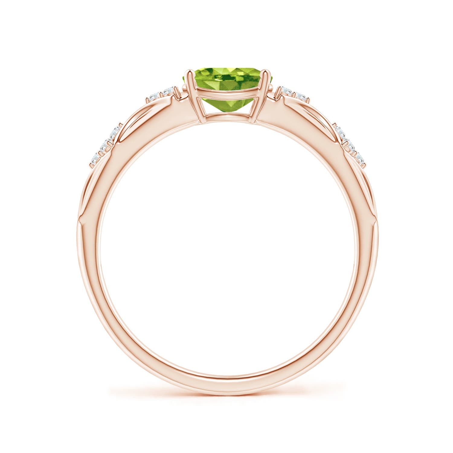 AAA - Peridot / 0.89 CT / 14 KT Rose Gold