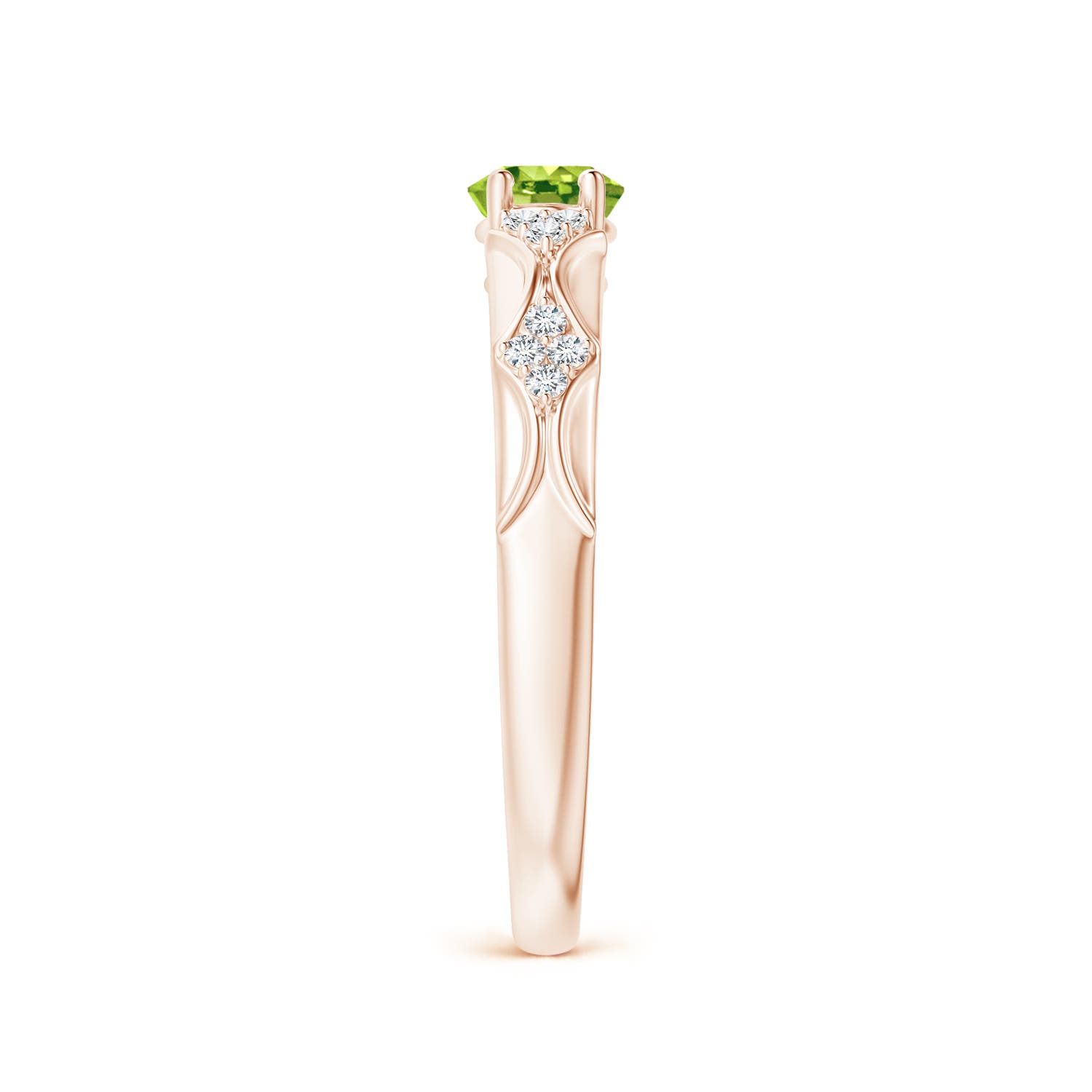 AAA - Peridot / 0.89 CT / 14 KT Rose Gold