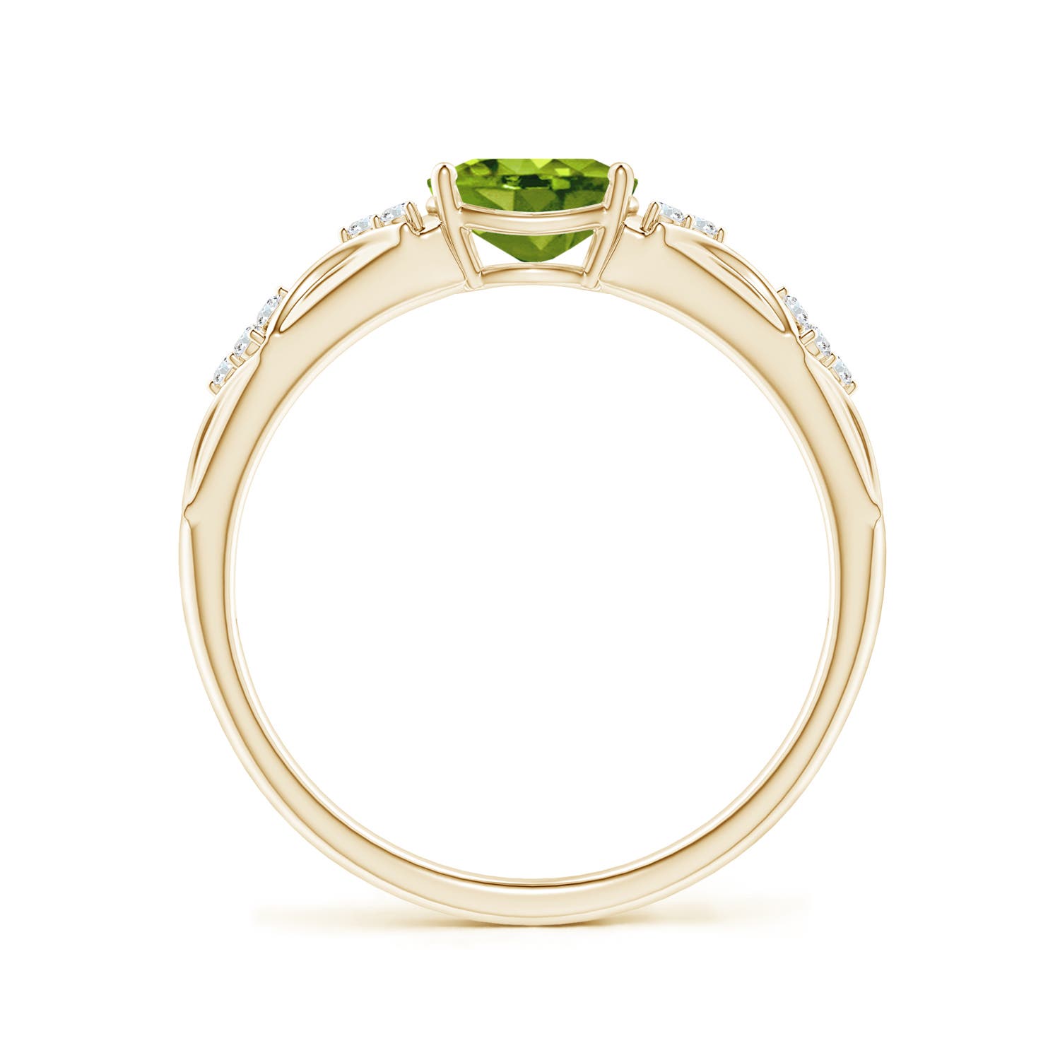 AAAA - Peridot / 0.89 CT / 14 KT Yellow Gold