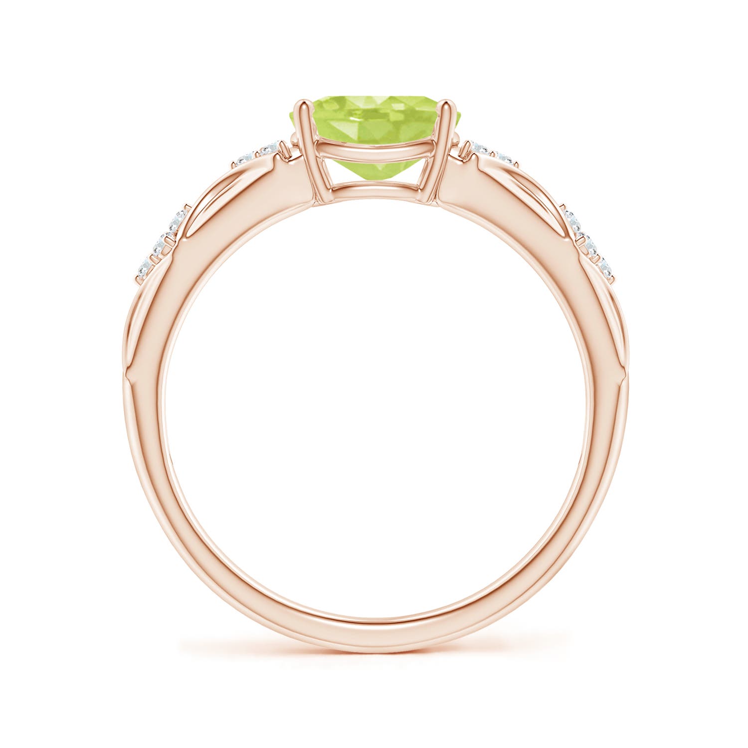 A - Peridot / 1.42 CT / 14 KT Rose Gold