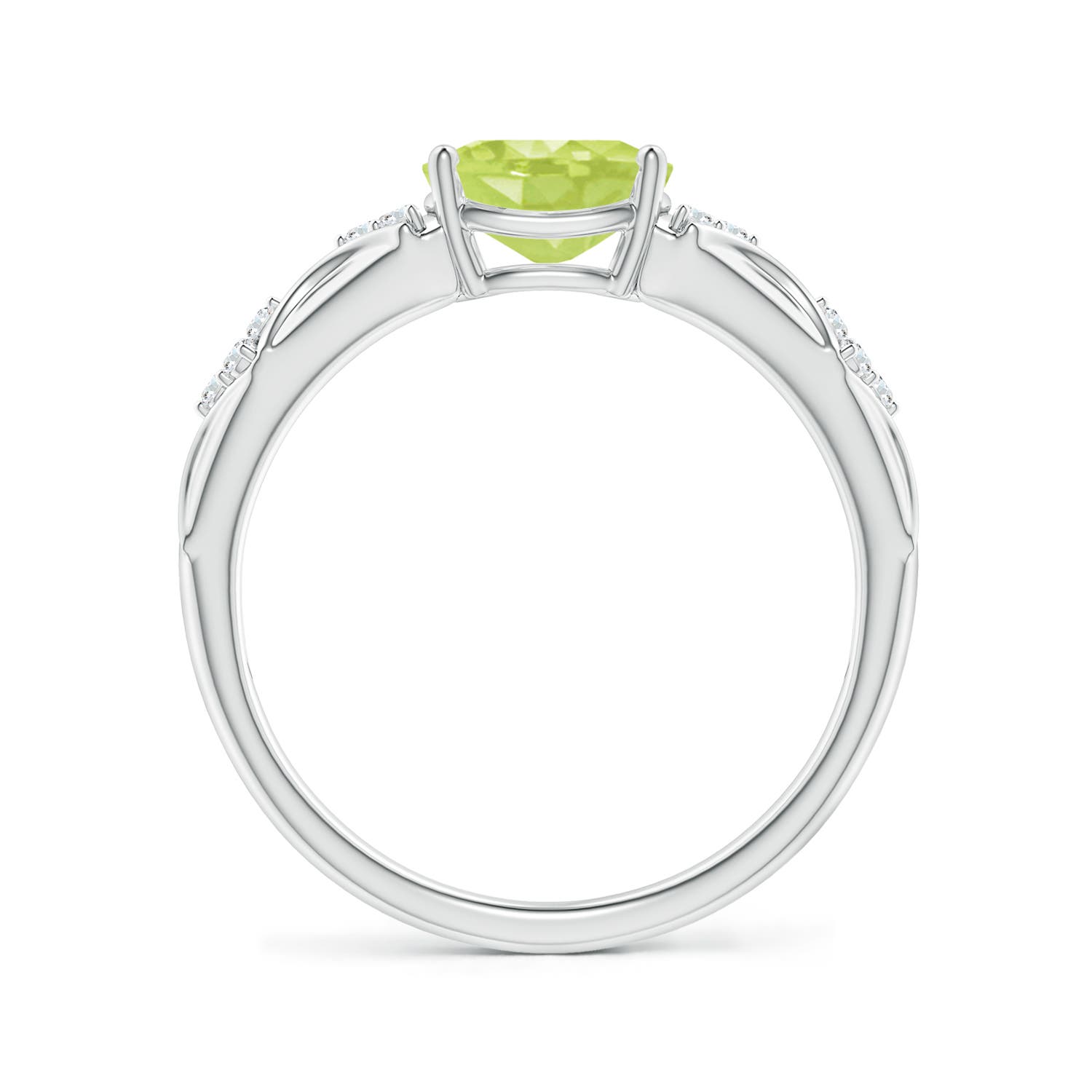 A - Peridot / 1.42 CT / 14 KT White Gold