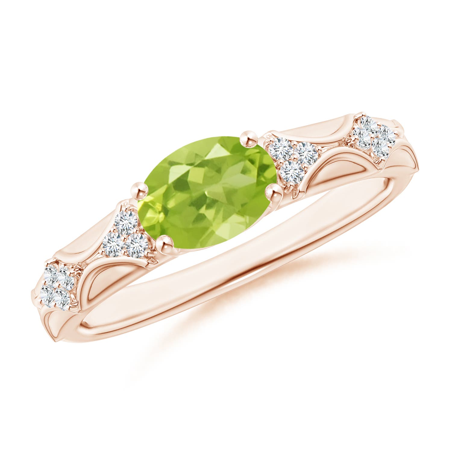 AA - Peridot / 1.42 CT / 14 KT Rose Gold