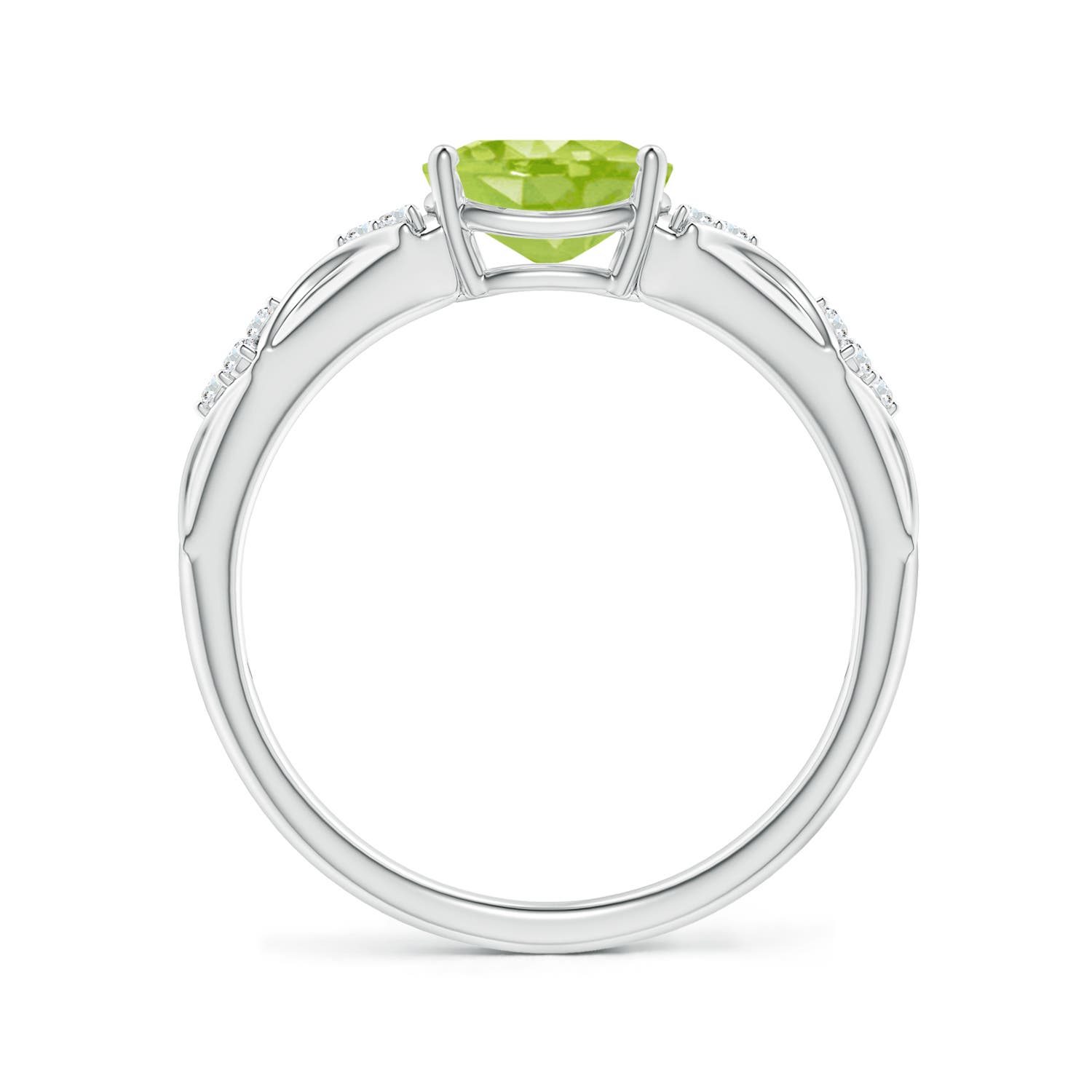 AA - Peridot / 1.42 CT / 14 KT White Gold