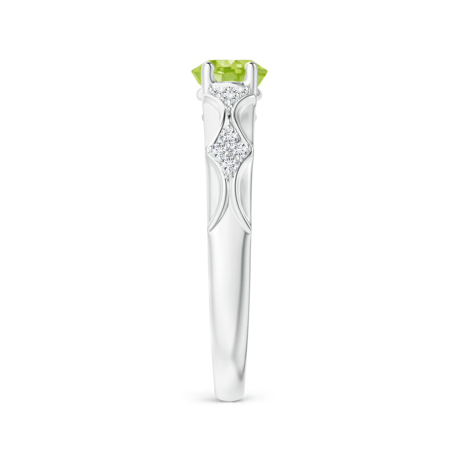 AA - Peridot / 1.42 CT / 14 KT White Gold