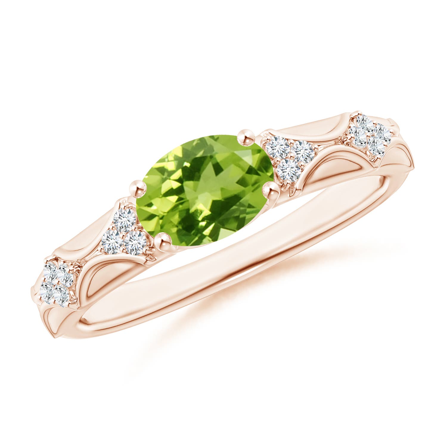 AAA - Peridot / 1.42 CT / 14 KT Rose Gold