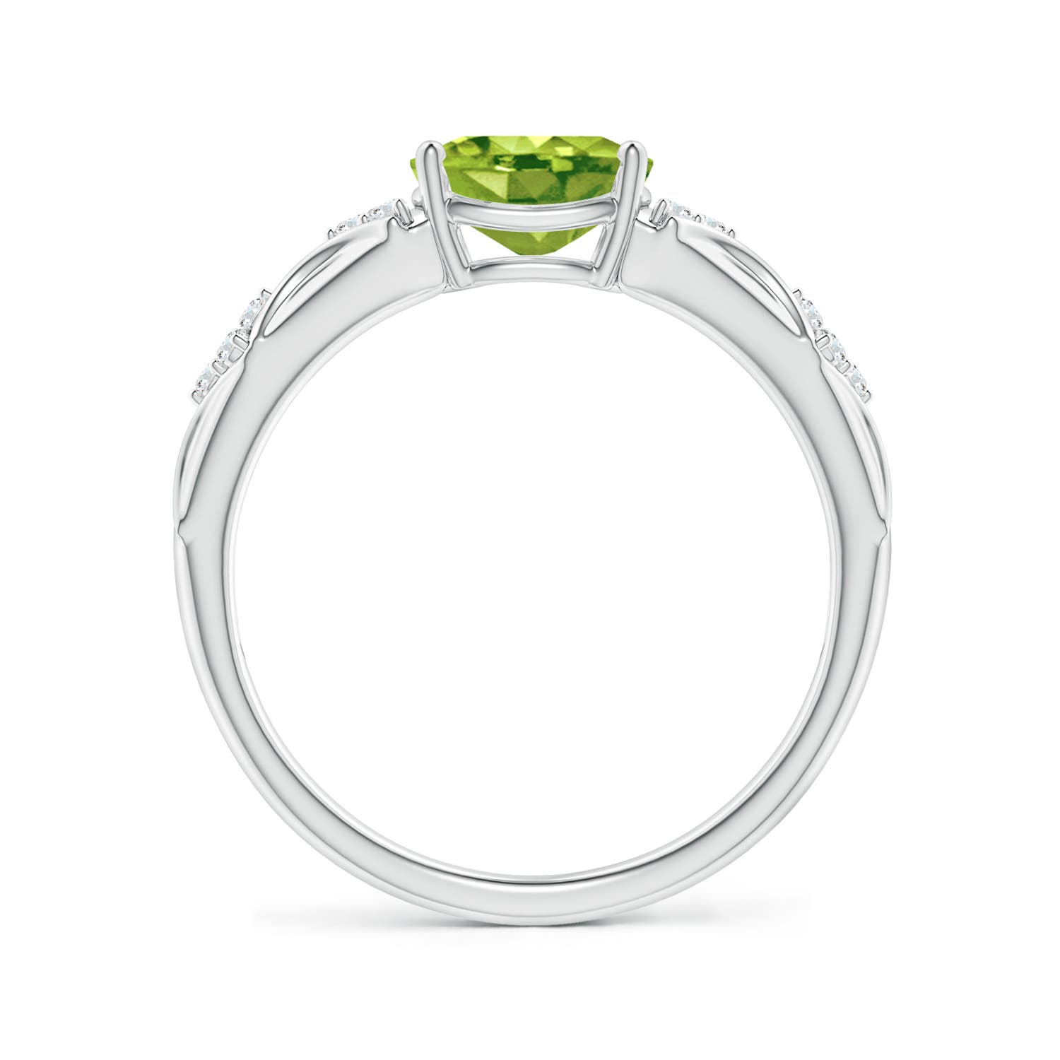 AAA - Peridot / 1.42 CT / 14 KT White Gold