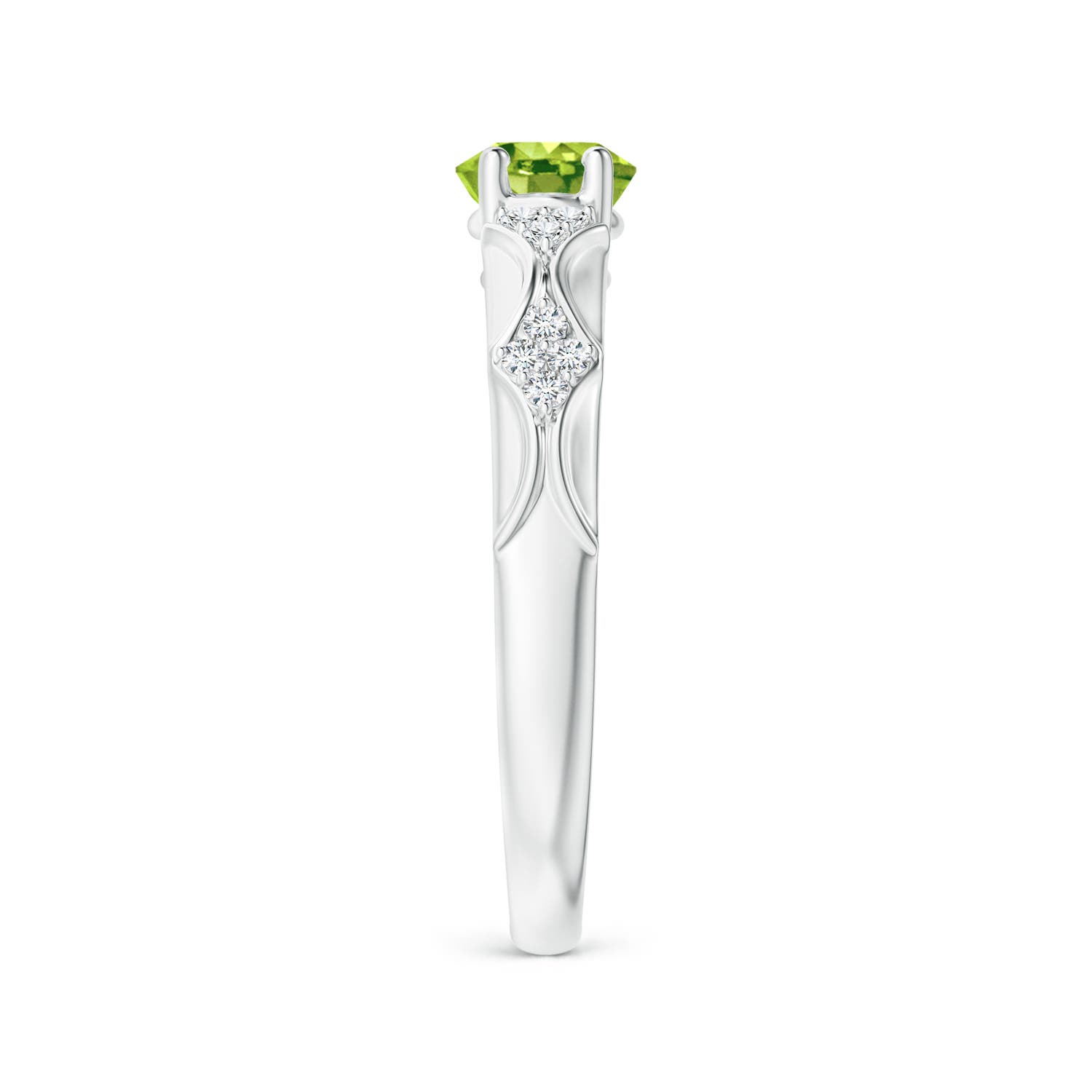 AAA - Peridot / 1.42 CT / 14 KT White Gold