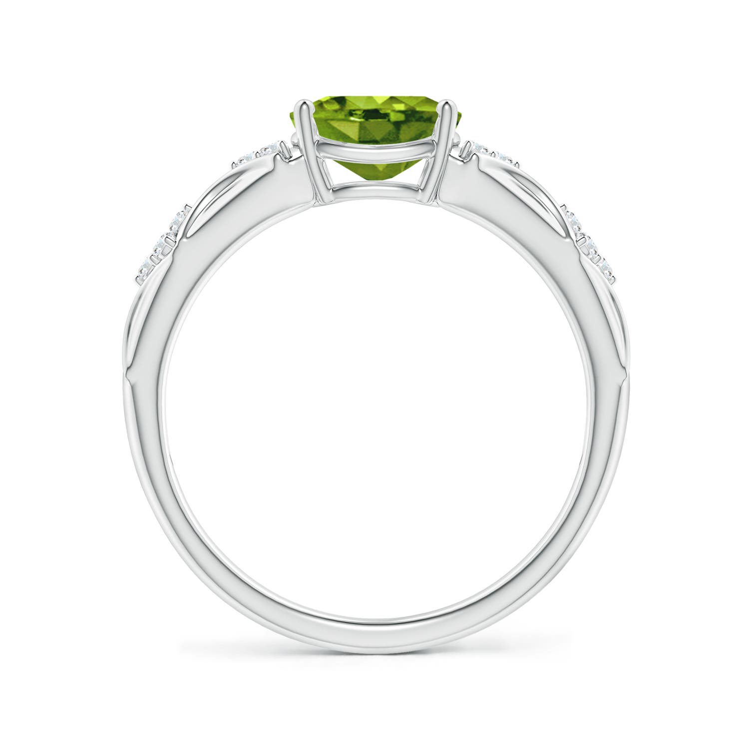 AAAA - Peridot / 1.42 CT / 14 KT White Gold