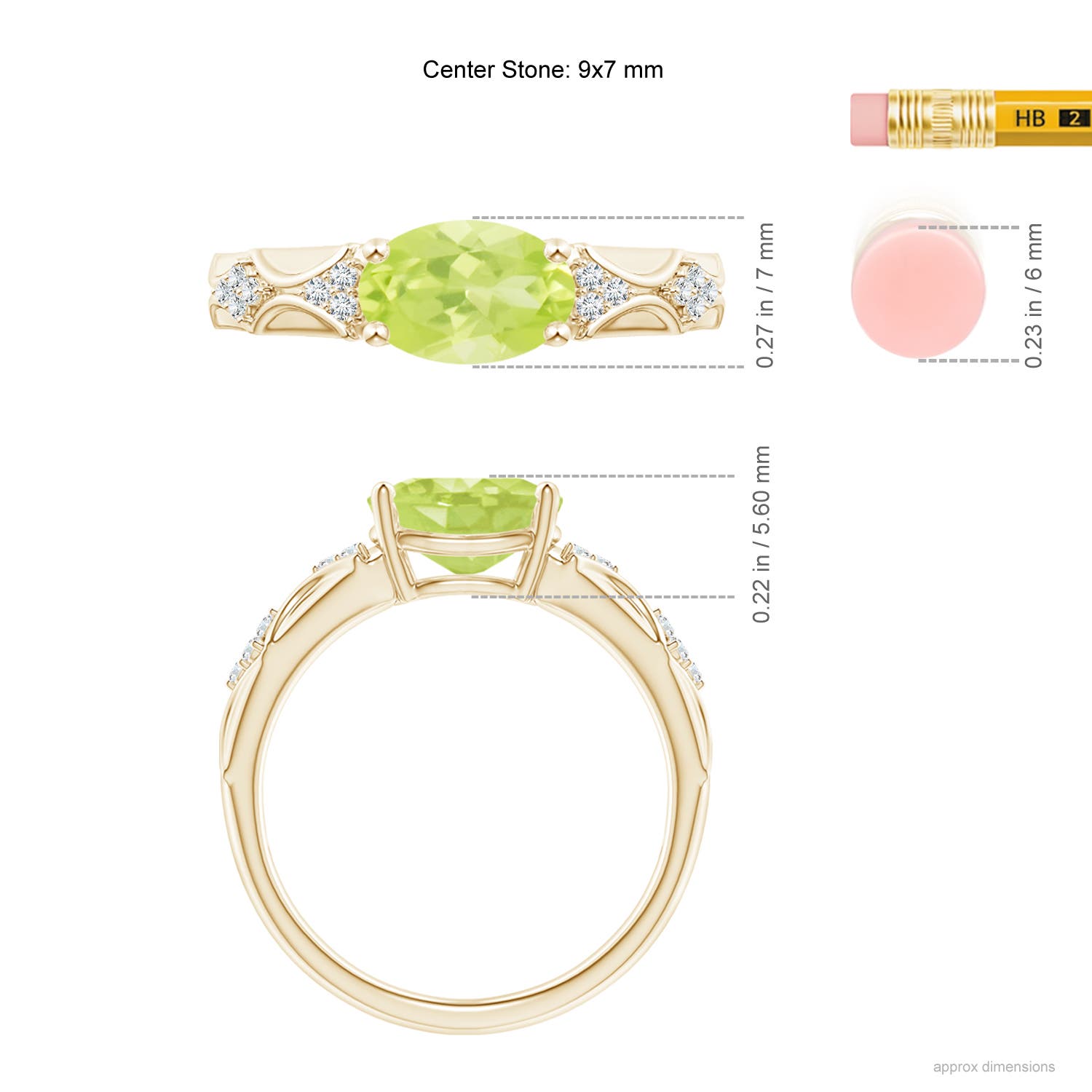 A - Peridot / 1.98 CT / 14 KT Yellow Gold