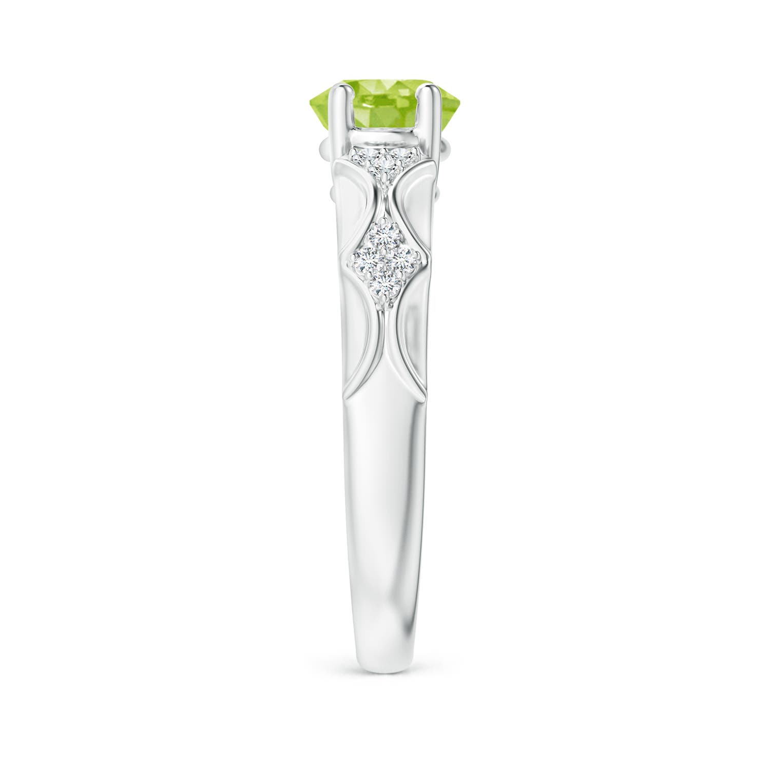 AA - Peridot / 1.98 CT / 14 KT White Gold