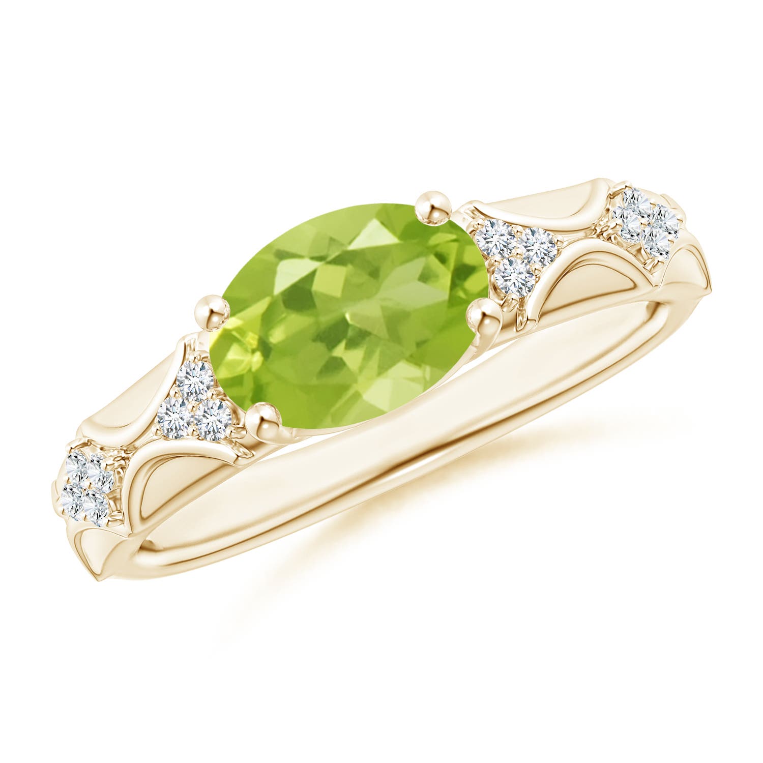 AA - Peridot / 1.98 CT / 14 KT Yellow Gold