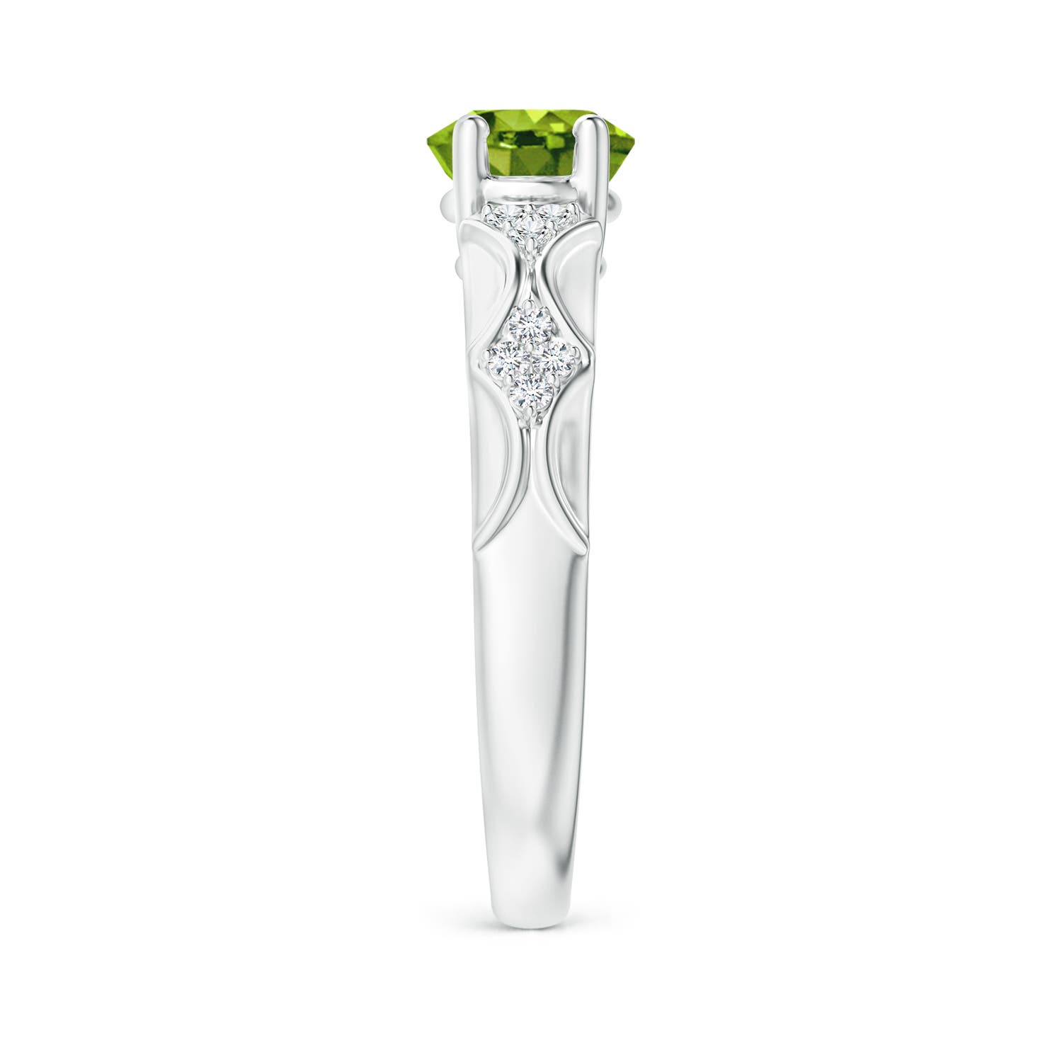 AAAA - Peridot / 1.98 CT / 14 KT White Gold