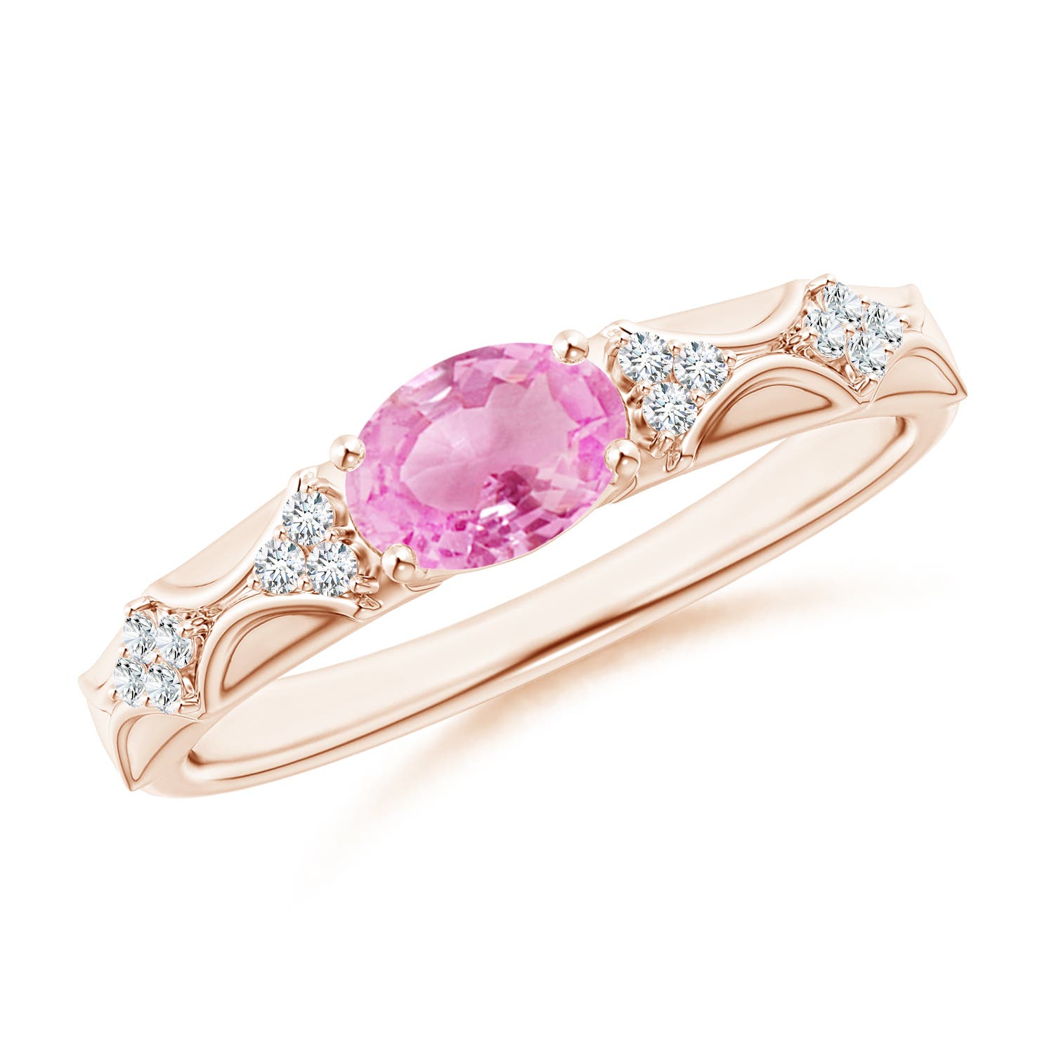 A - Pink Sapphire / 0.89 CT / 14 KT Rose Gold