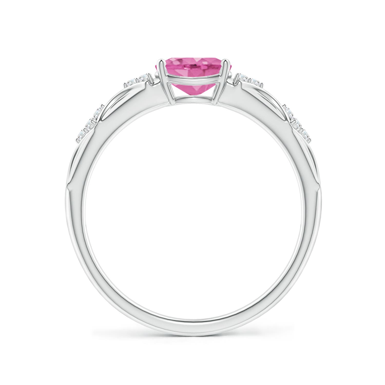 AA - Pink Sapphire / 0.89 CT / 14 KT White Gold