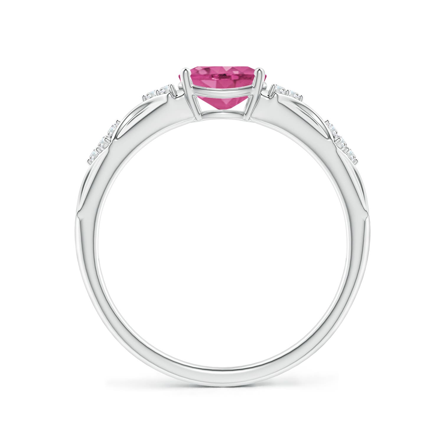 AAAA - Pink Sapphire / 0.89 CT / 14 KT White Gold