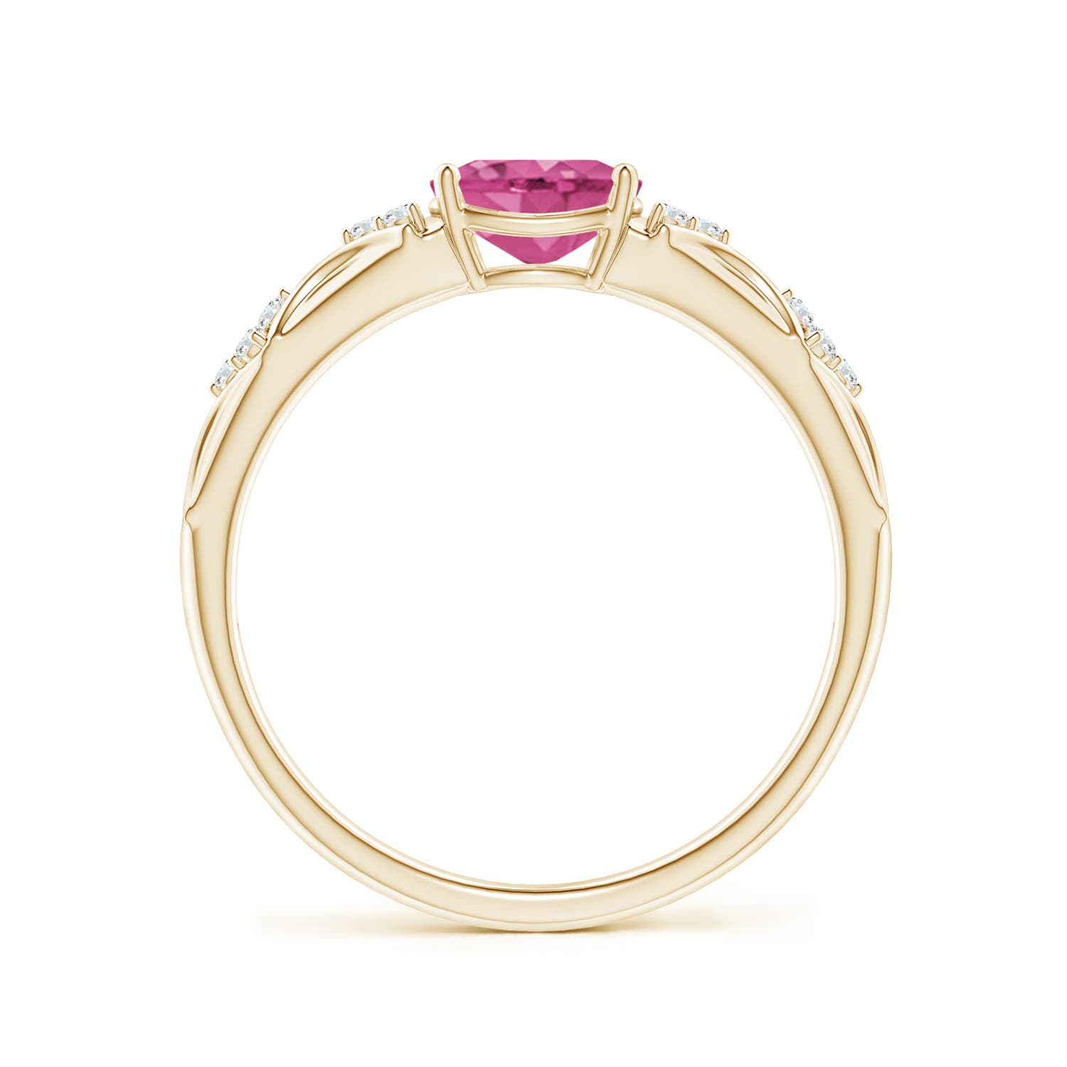 AAAA - Pink Sapphire / 0.89 CT / 14 KT Yellow Gold