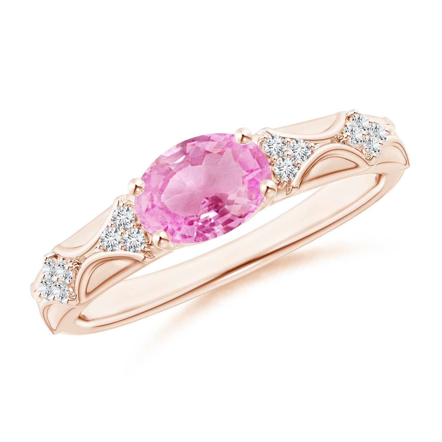 A - Pink Sapphire / 1.52 CT / 14 KT Rose Gold