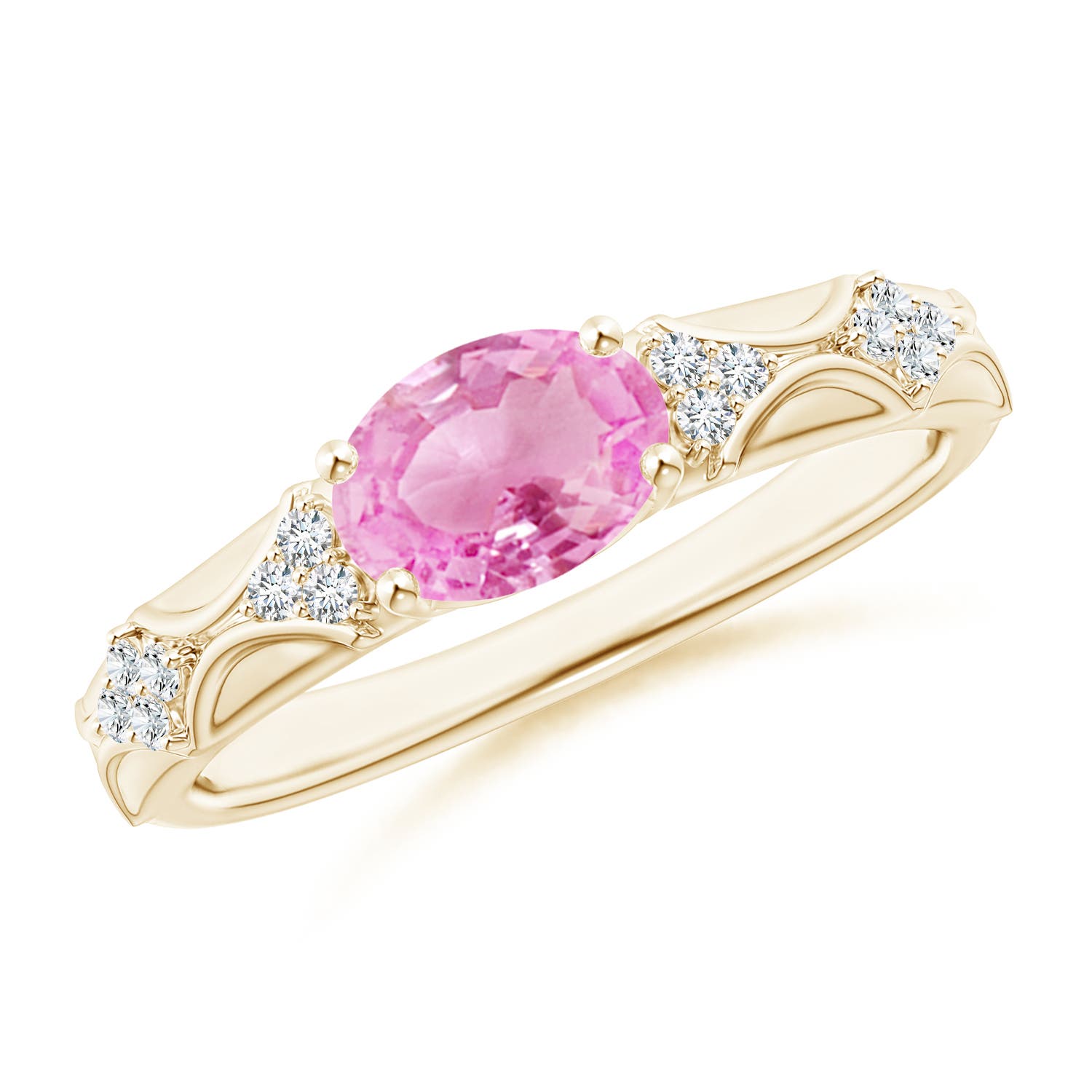 A - Pink Sapphire / 1.52 CT / 14 KT Yellow Gold