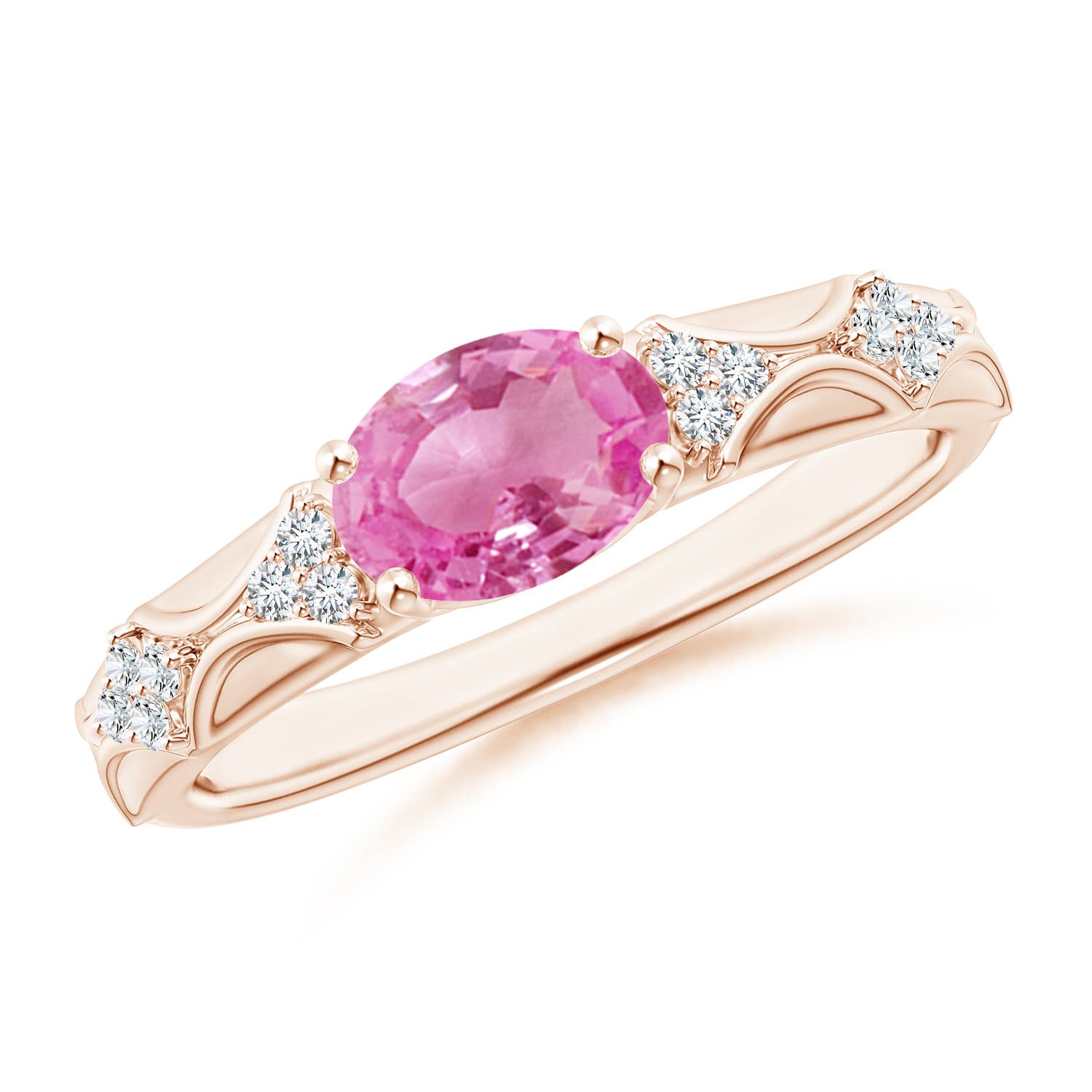 AA - Pink Sapphire / 1.52 CT / 14 KT Rose Gold