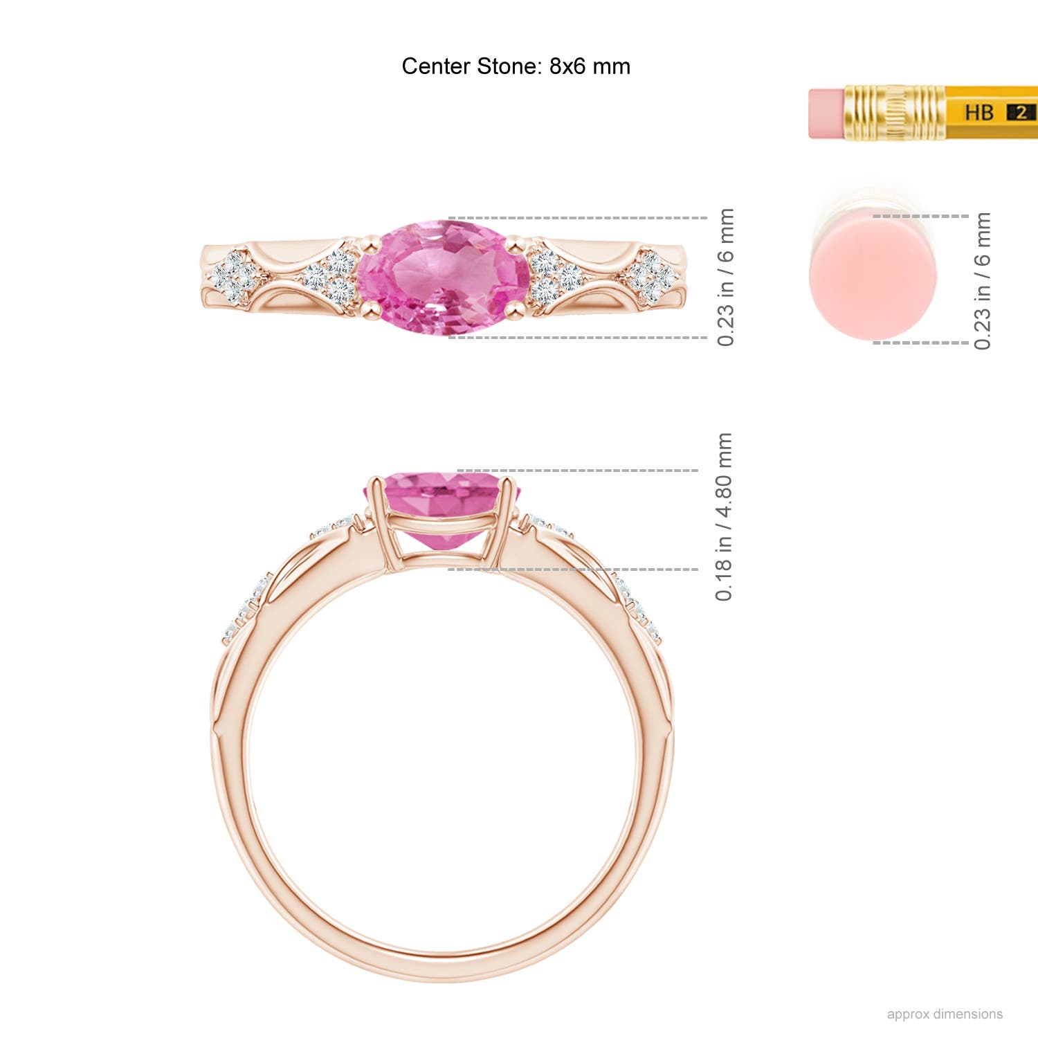 AA - Pink Sapphire / 1.52 CT / 14 KT Rose Gold