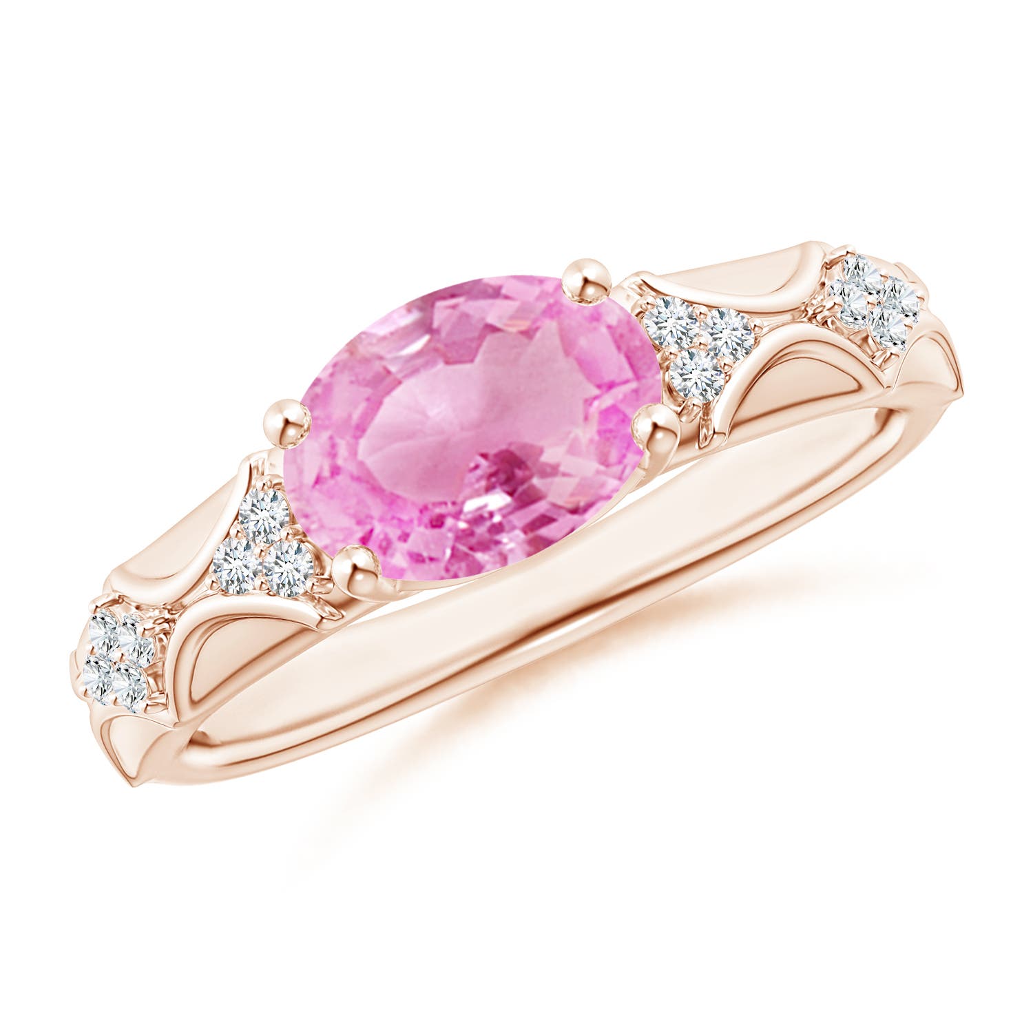 A - Pink Sapphire / 1.98 CT / 14 KT Rose Gold