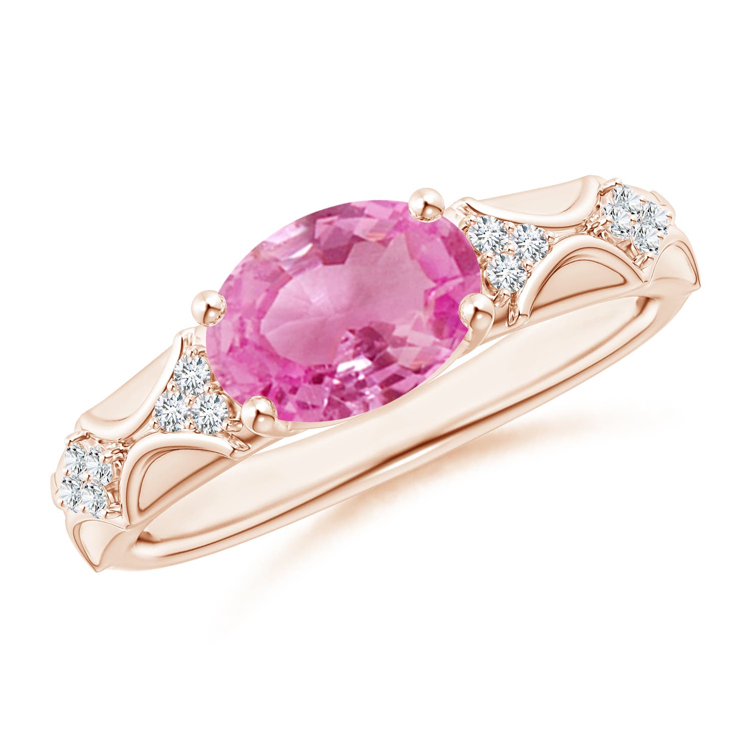 AA - Pink Sapphire / 1.98 CT / 14 KT Rose Gold