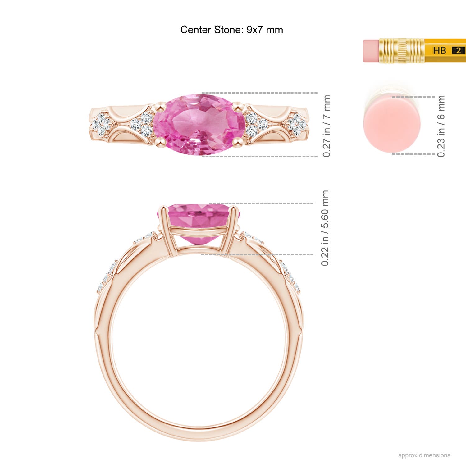 AA - Pink Sapphire / 1.98 CT / 14 KT Rose Gold