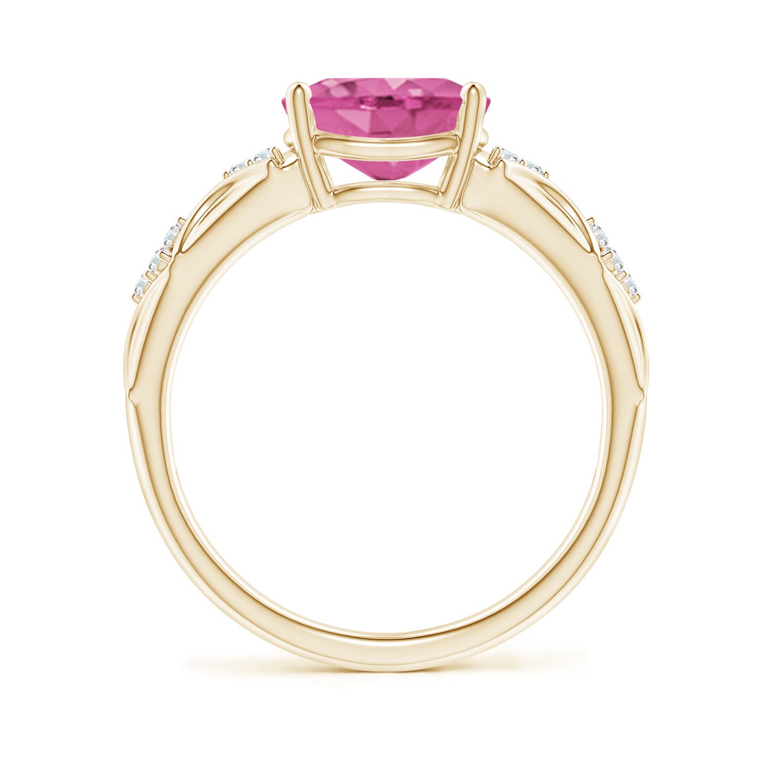 AAA - Pink Sapphire / 1.98 CT / 14 KT Yellow Gold