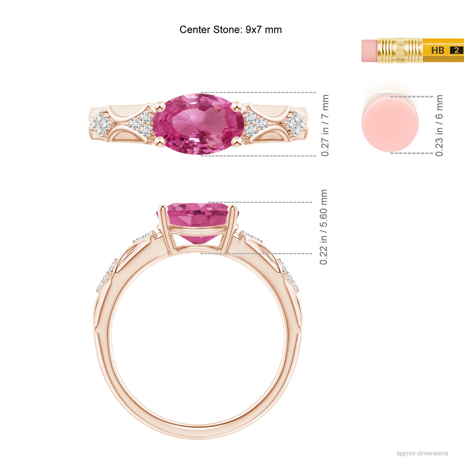 AAAA - Pink Sapphire / 1.98 CT / 14 KT Rose Gold