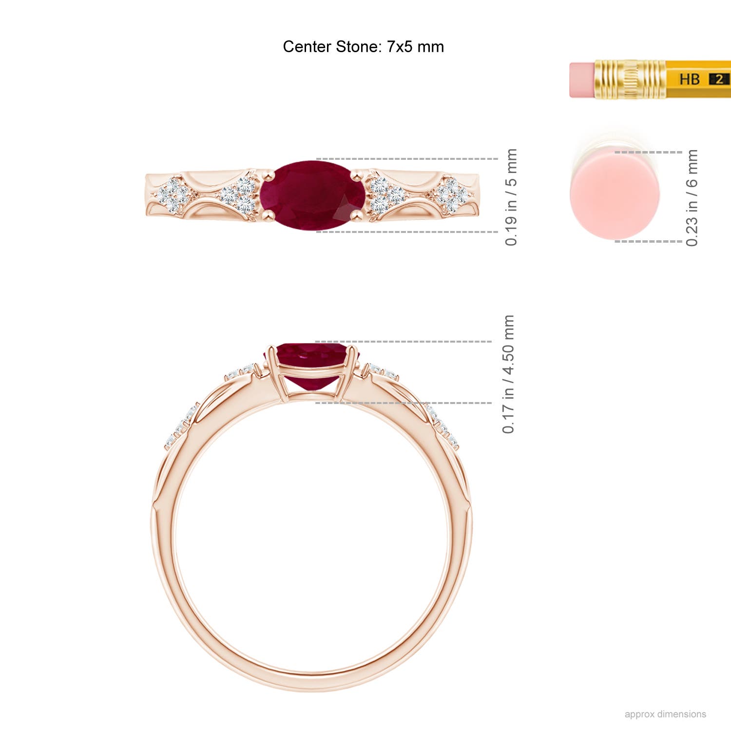 A - Ruby / 1.04 CT / 14 KT Rose Gold