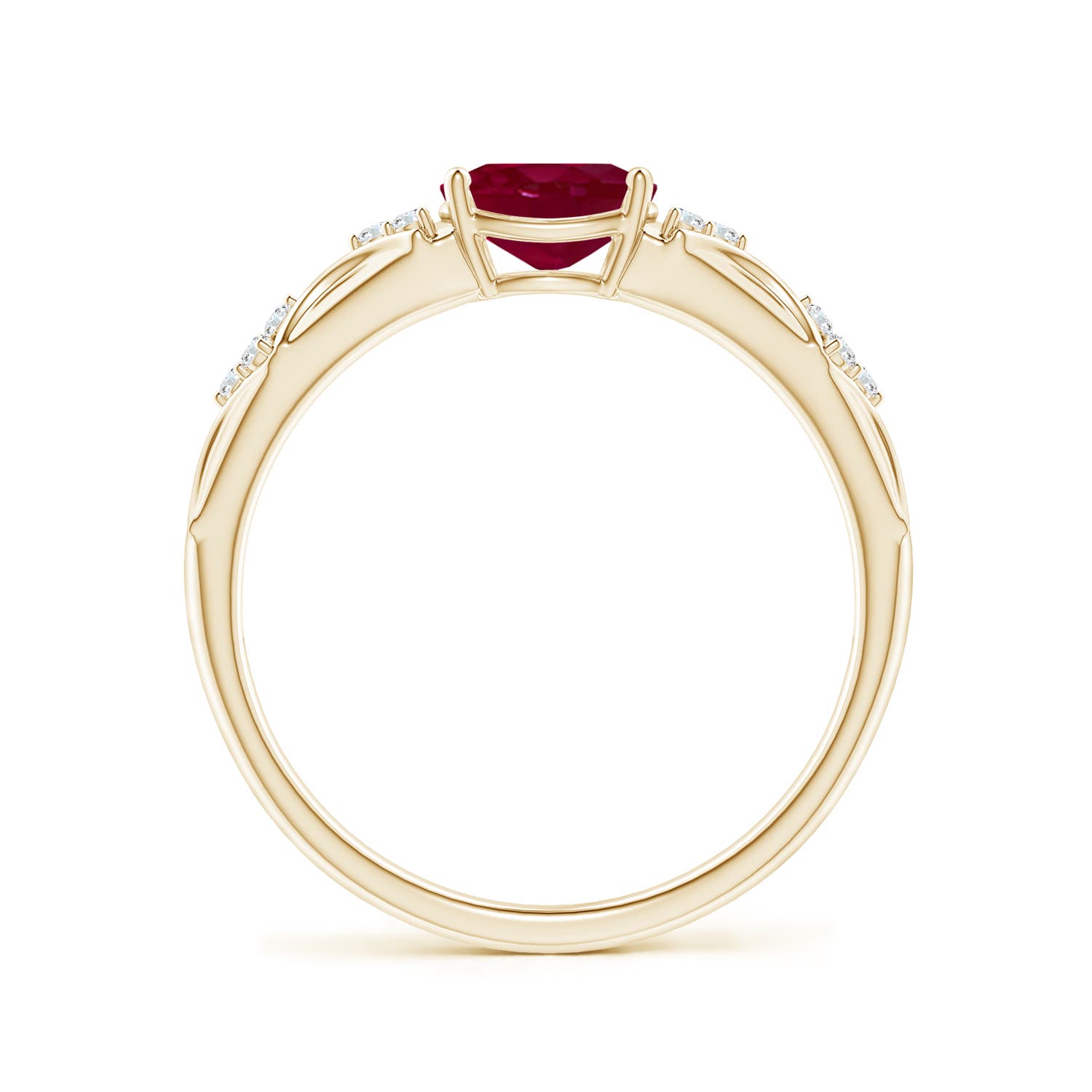 A - Ruby / 1.04 CT / 14 KT Yellow Gold